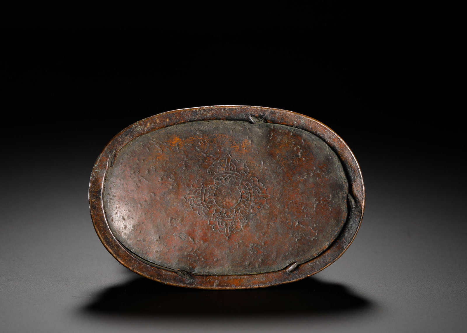 COPPER ALLOY TWO-ARMED BIG BLACK SKY STATUE - 11
