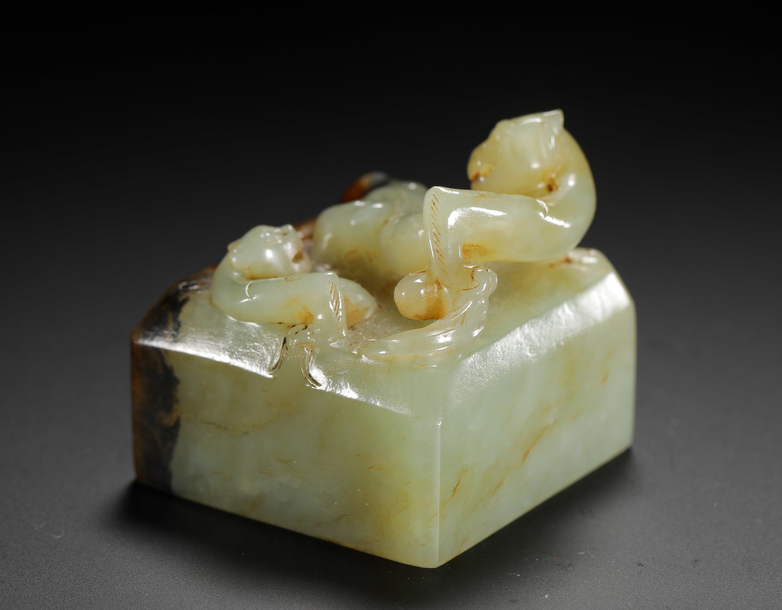HETIAN JADE CHILONG SEAL - 5