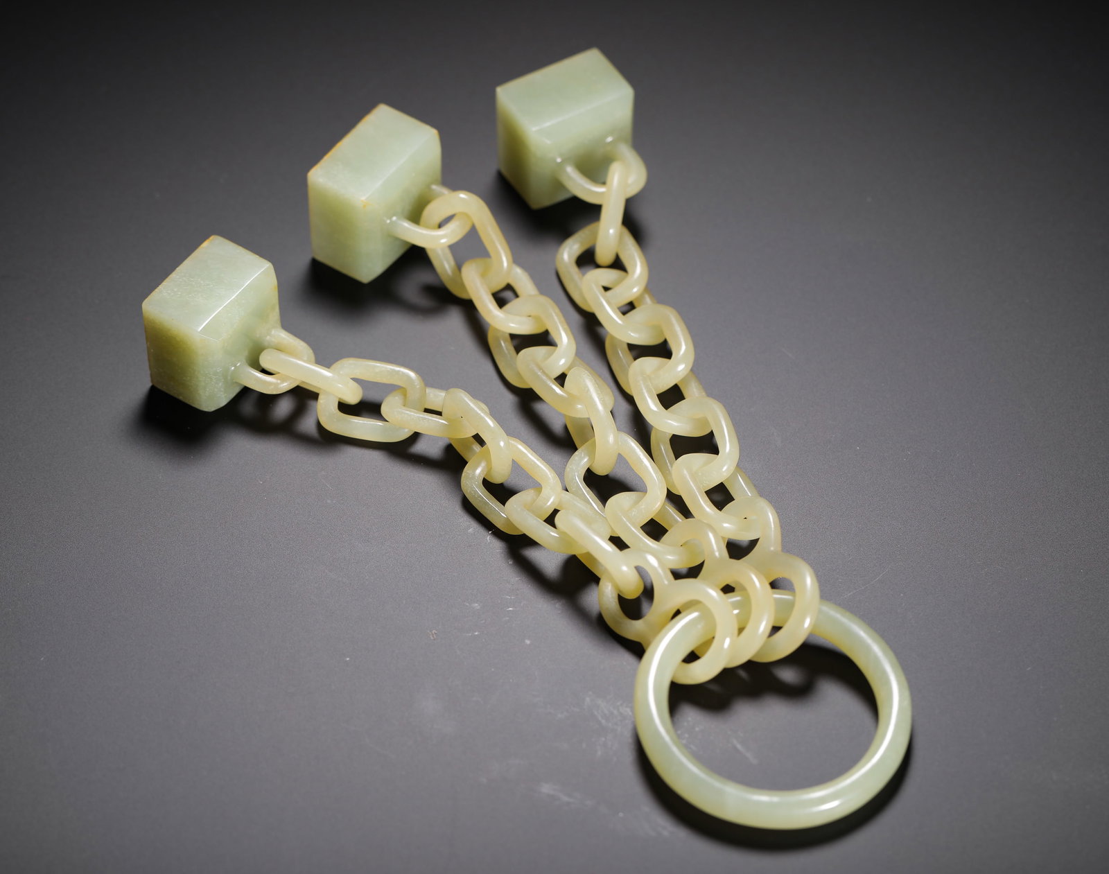 HETIAN JADE CHAINRING TRIPLE SEAL - 6
