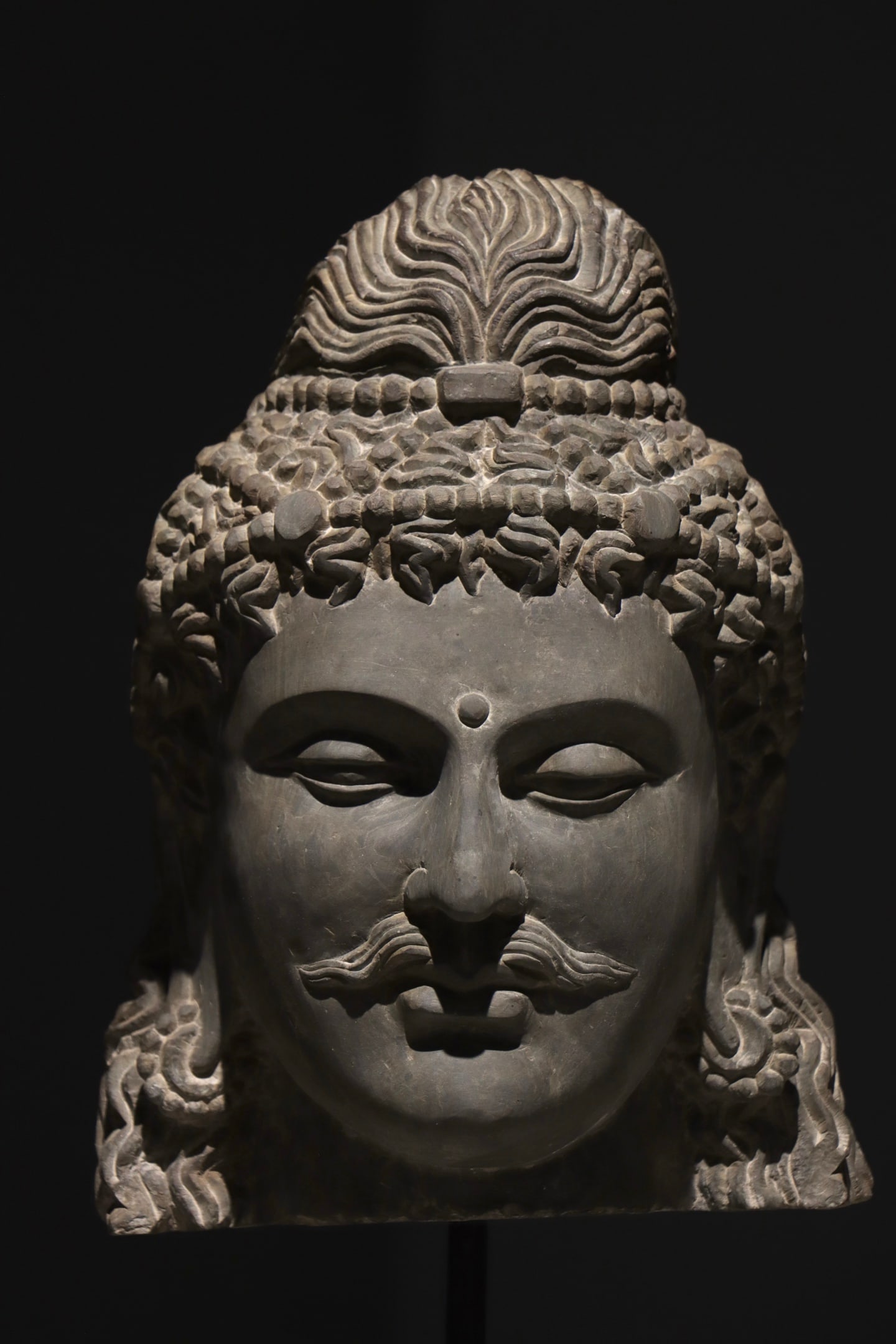 GANDHARA BUDDHA'S HEAD: GANDHARA BUDDHA'S HEAD (53cm)