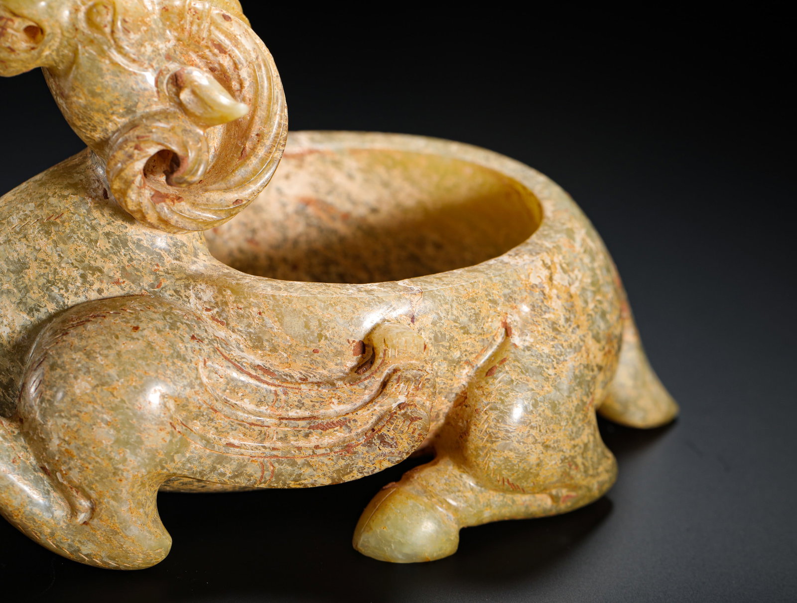HETIAN JADE SHEEP-SHAPED WATER CENSOR - 3