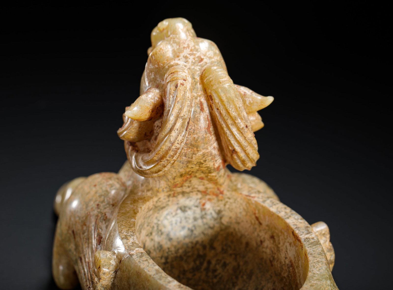HETIAN JADE SHEEP-SHAPED WATER CENSOR - 5