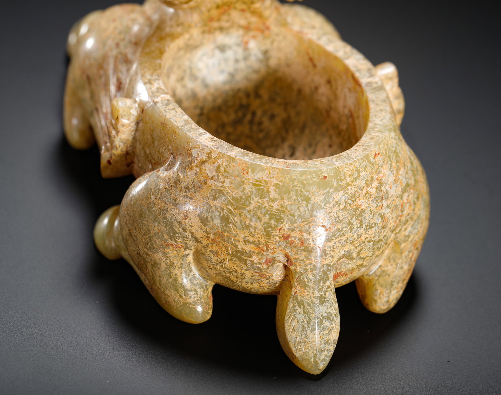 HETIAN JADE SHEEP-SHAPED WATER CENSOR - 6