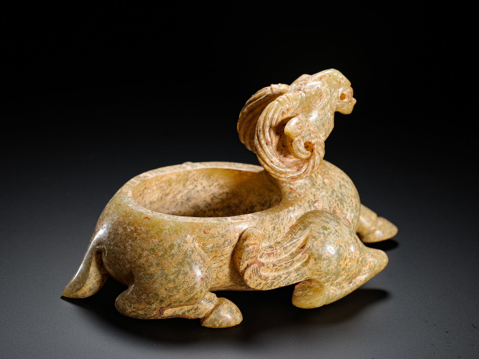 HETIAN JADE SHEEP-SHAPED WATER CENSOR - 7