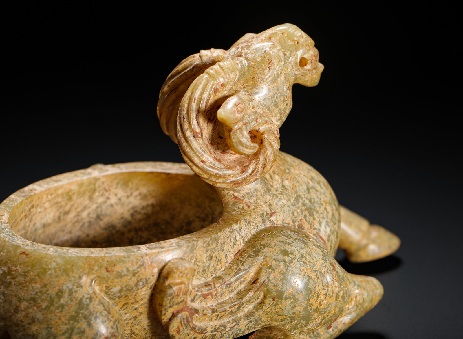 HETIAN JADE SHEEP-SHAPED WATER CENSOR - 8