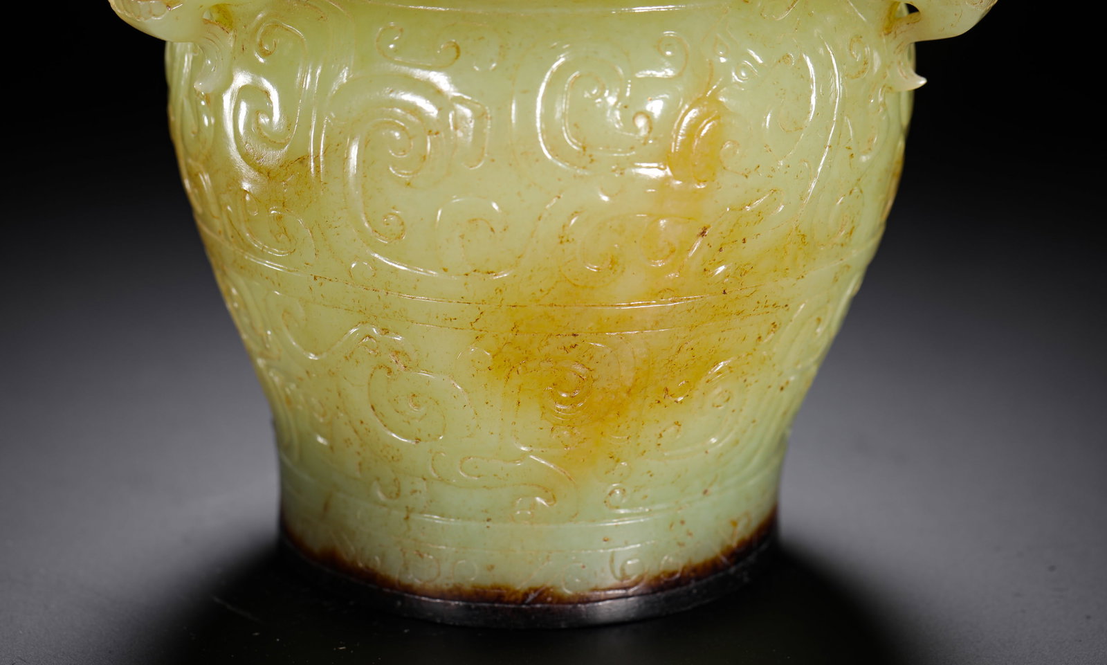 HETIAN JADE BEAST EAR LID JAR - 4