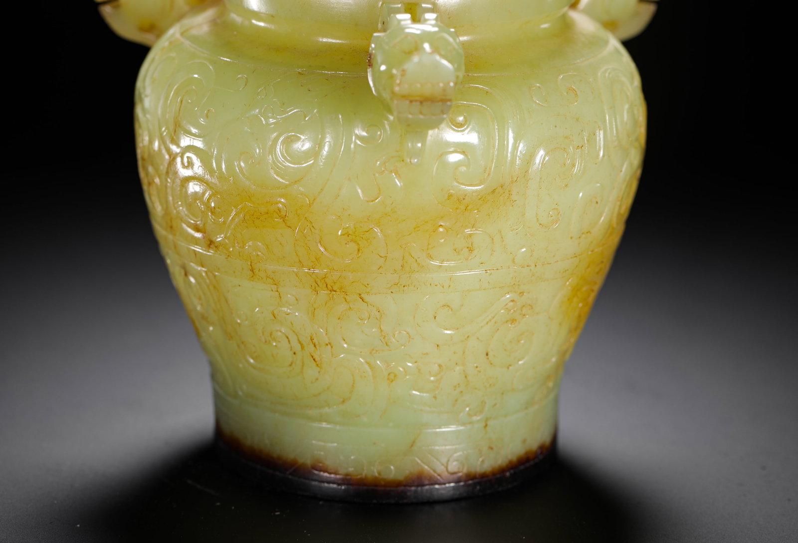 HETIAN JADE BEAST EAR LID JAR - 7