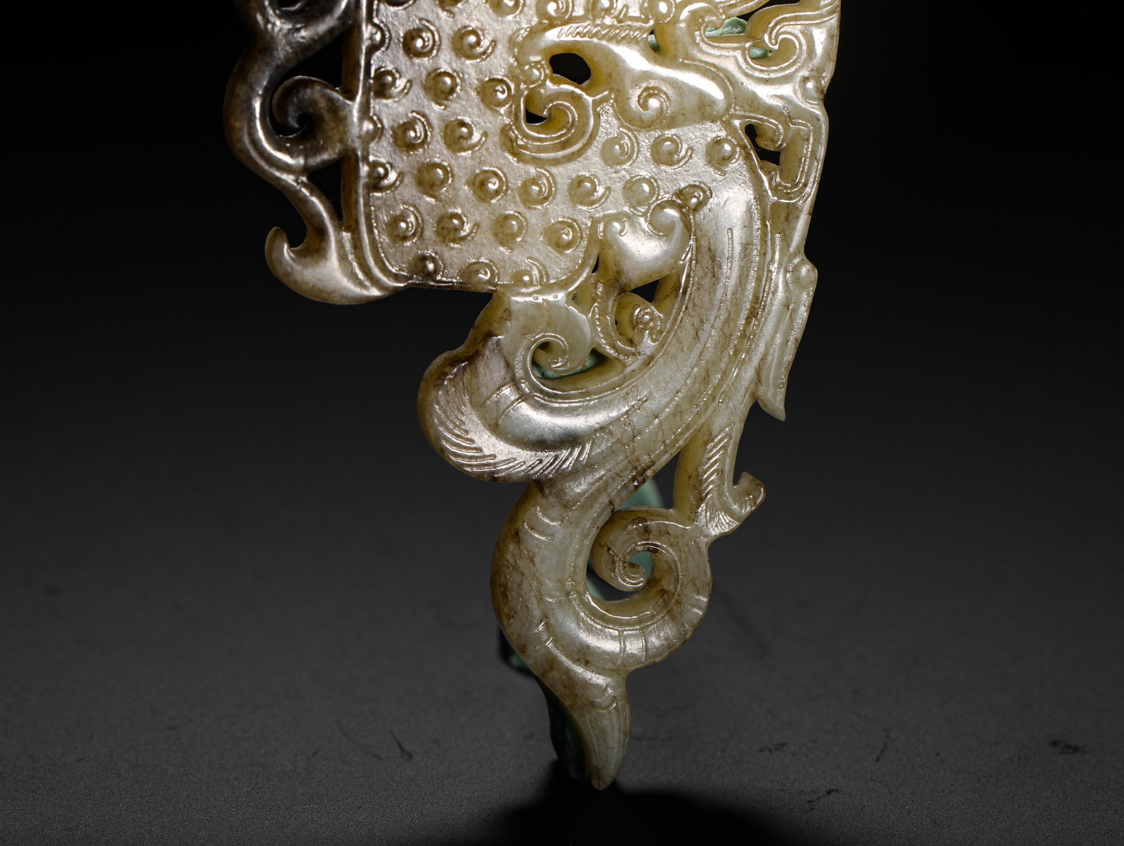 JADE PENDANTS WITH DRAGON AND PHOENIX GRAIN PATTERNS - 7