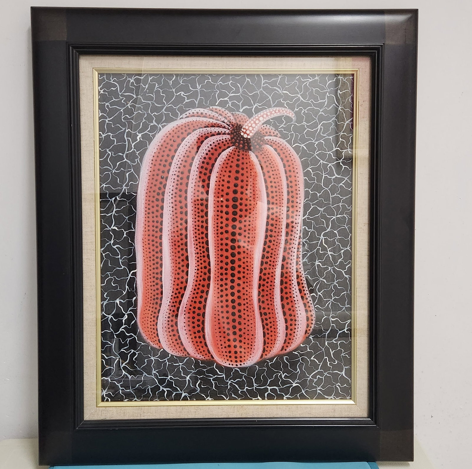 Drawing Pumpkin Oil Painting,Yayoi Kusama Mark: Drawing Pumpkin Oil Painting,Yayoi Kusama Mark ?47 x 56cm?