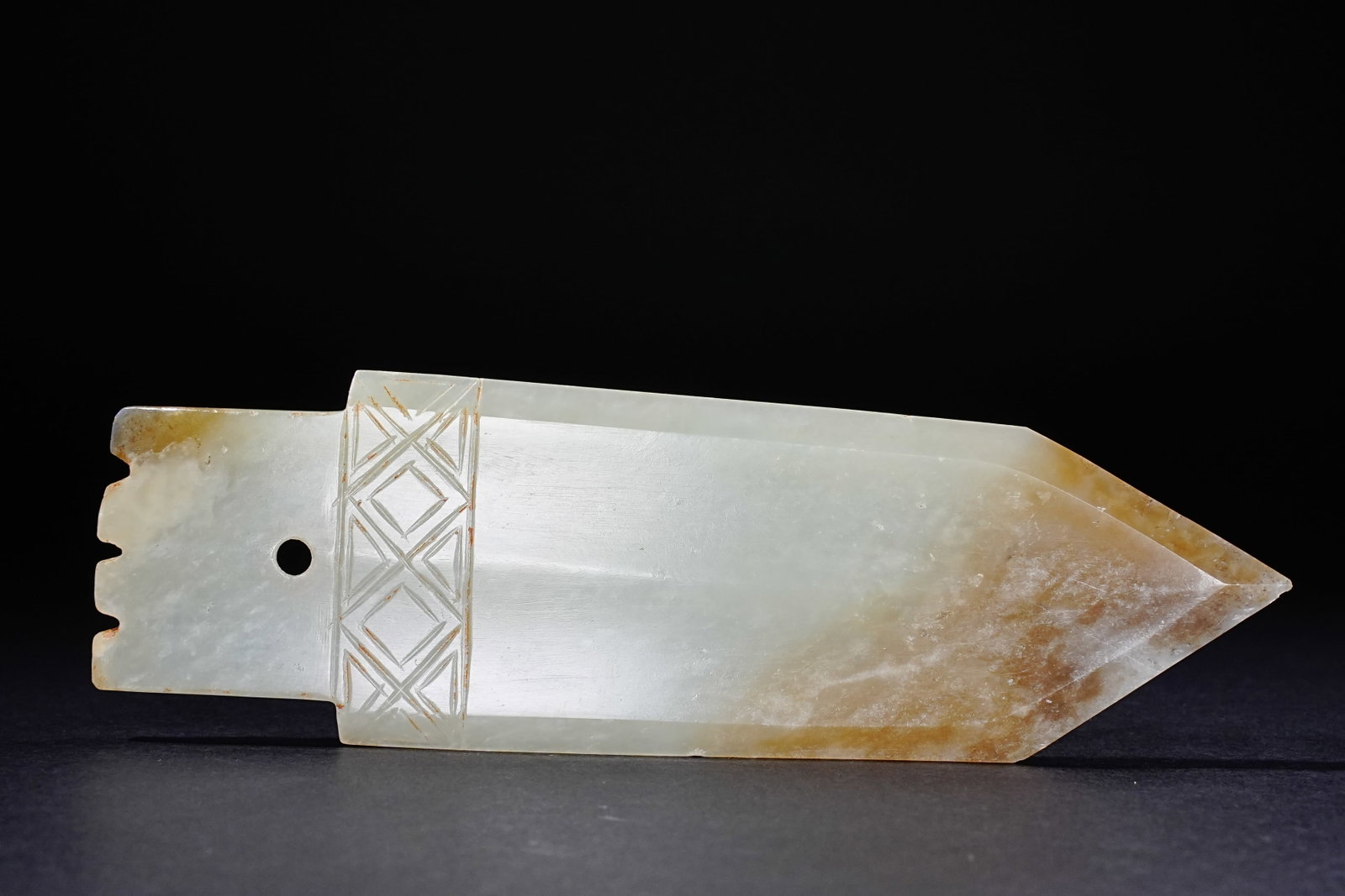 Jade Carved Cloud Pattern Ge - 2