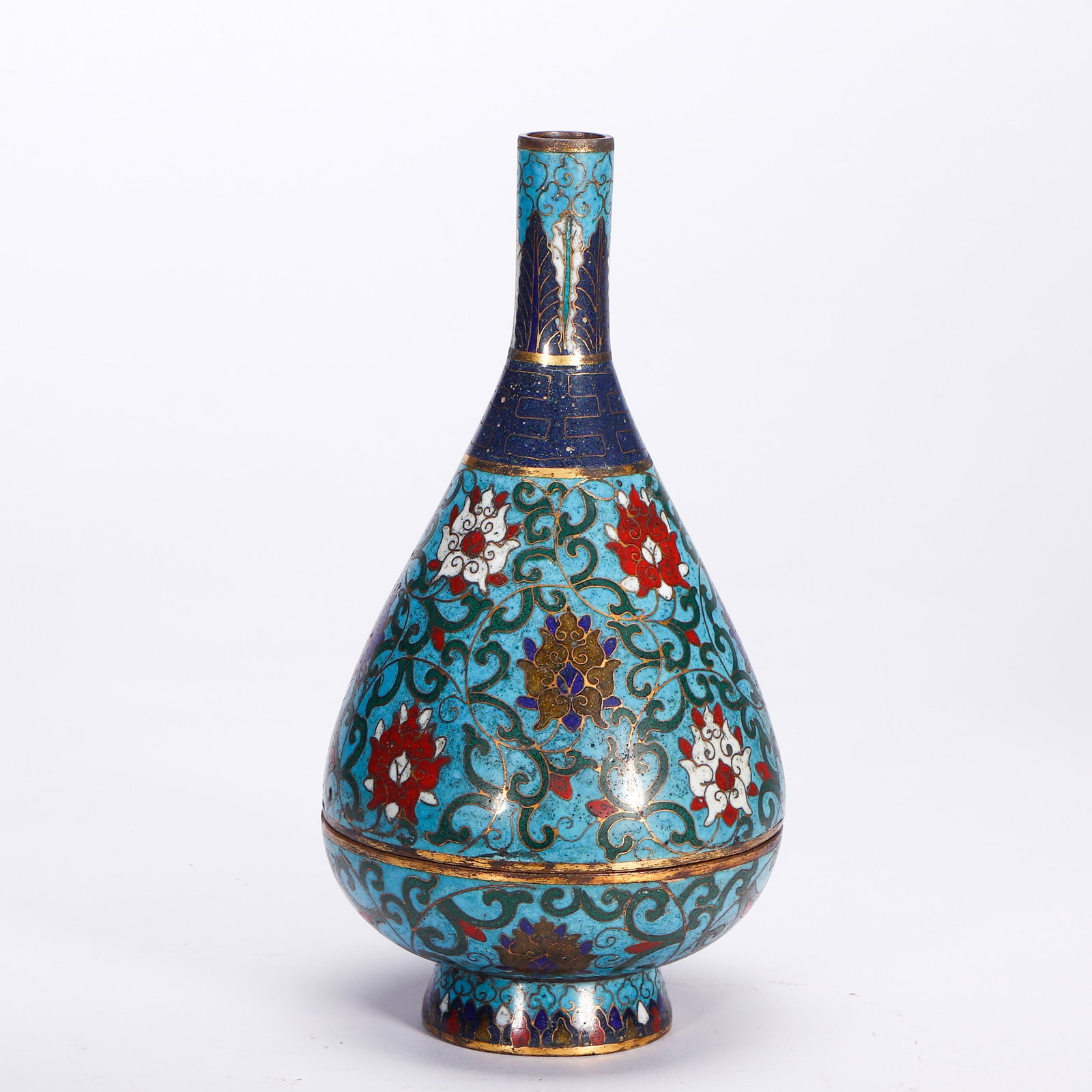 A Chinese Cloisonne Gilt Bronze Incense Burner: A Chinese Cloisonne Gilt Bronze Incense Burner (20cm)