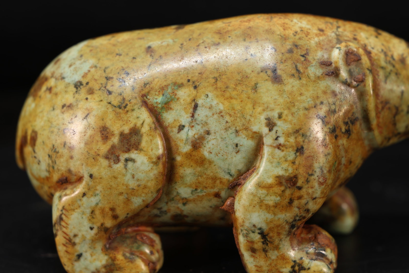 Jade Carved Bear Shape Ornament - 6