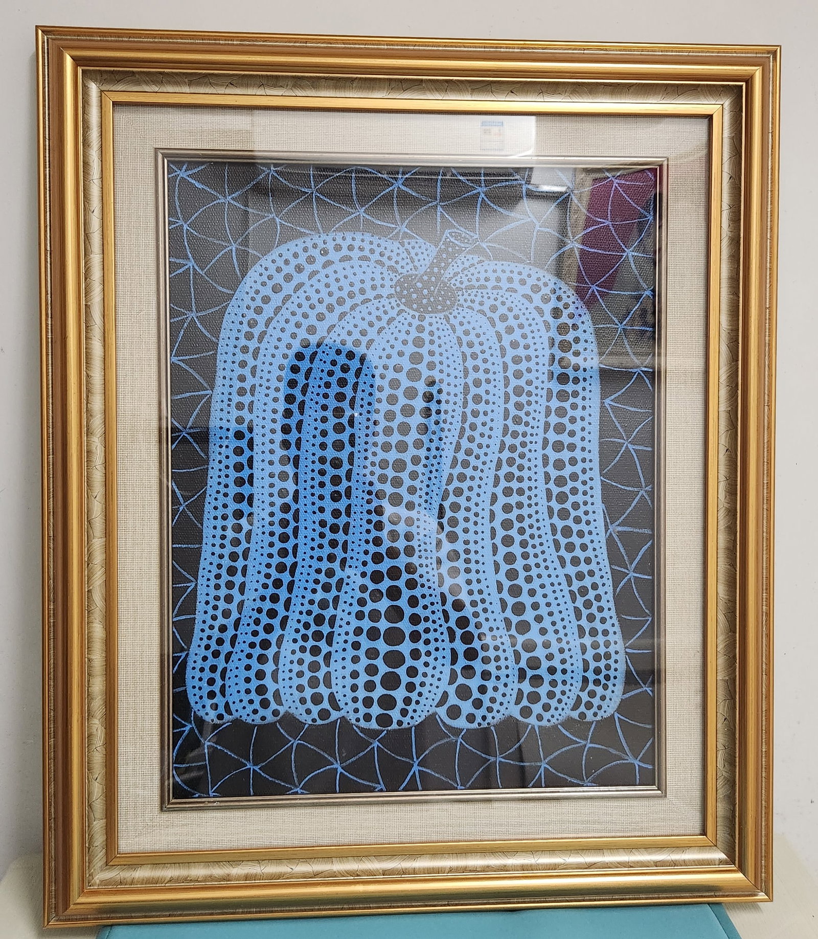 Drawing Pumpkin Oil Painting,Yayoi Kusama Mark: Drawing Pumpkin Oil Painting,Yayoi Kusama Mark ?56 x 47cm?