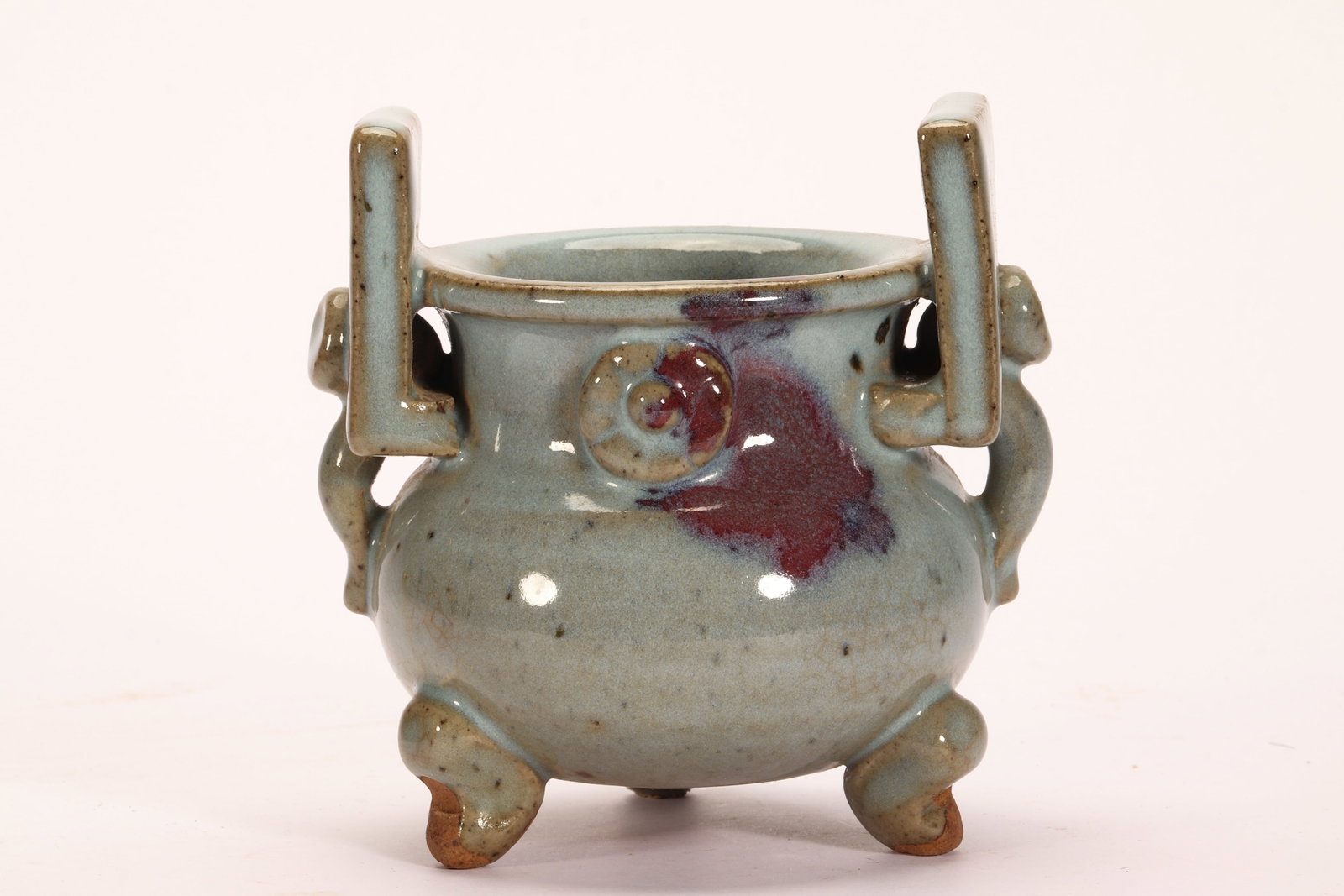 A CHINESE JUN WARE TRIPOD CENSER - 5