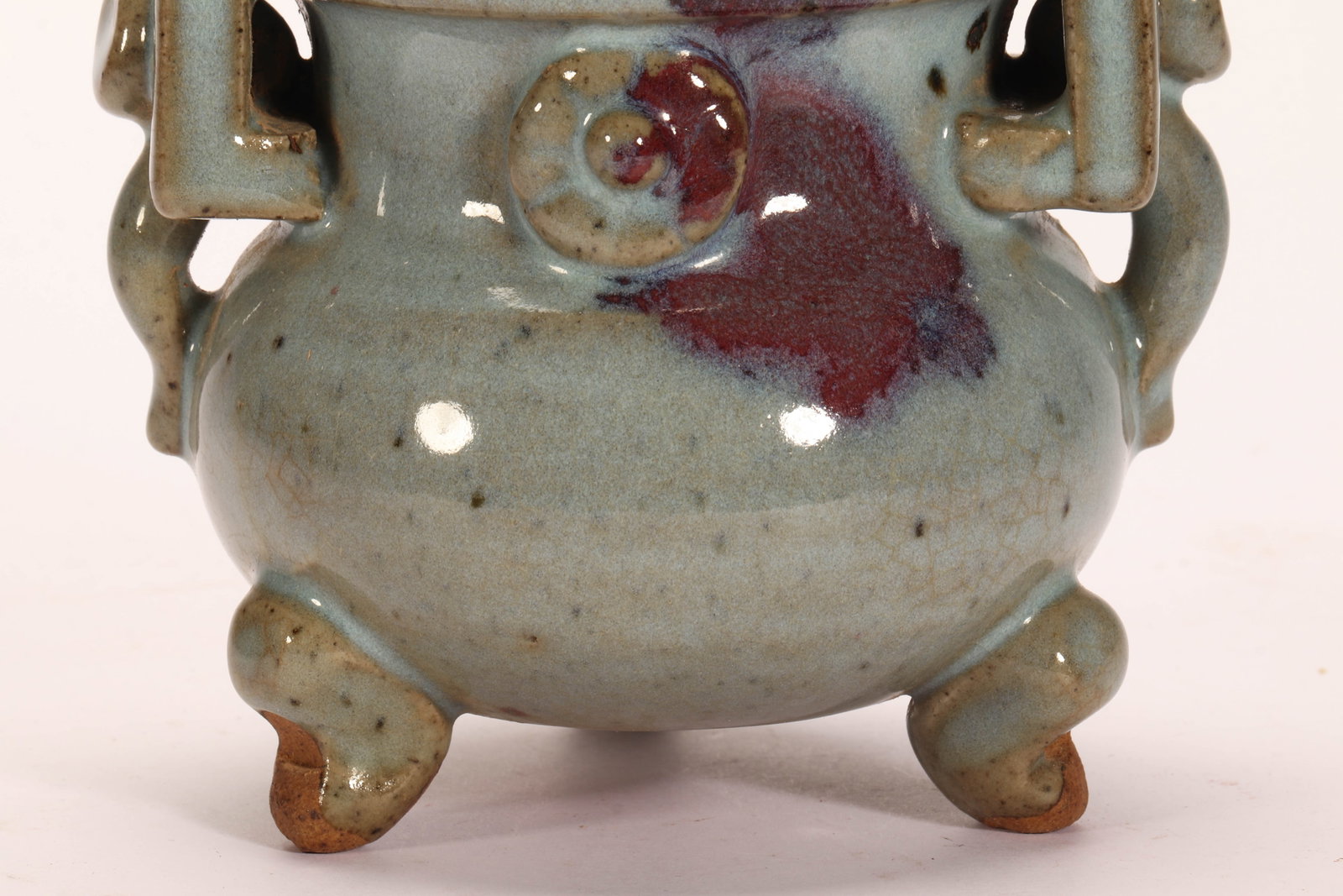 A CHINESE JUN WARE TRIPOD CENSER - 7