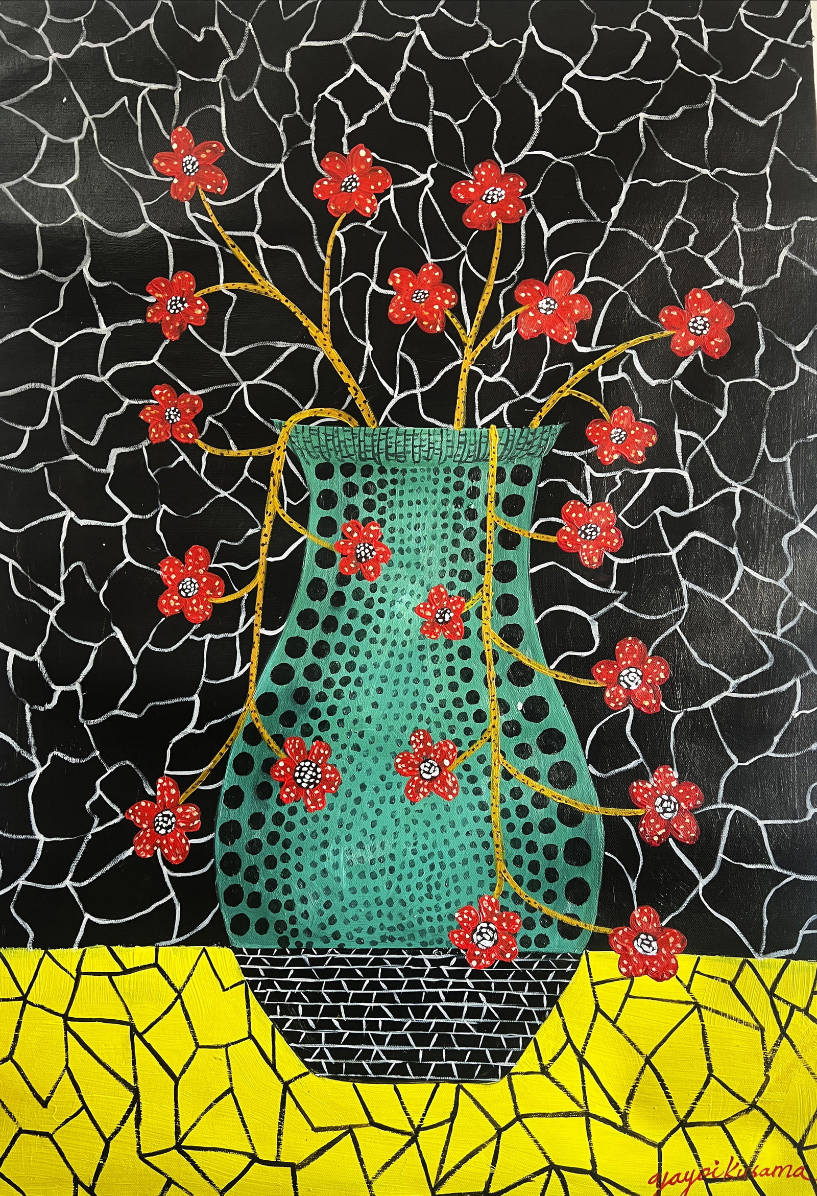 Yayoi Kusama. Plum Blossom painting. Oil on Canvas: Yayoi Kusama. Plum Blossom painting. Oil on Canvas (90 x 60cm)