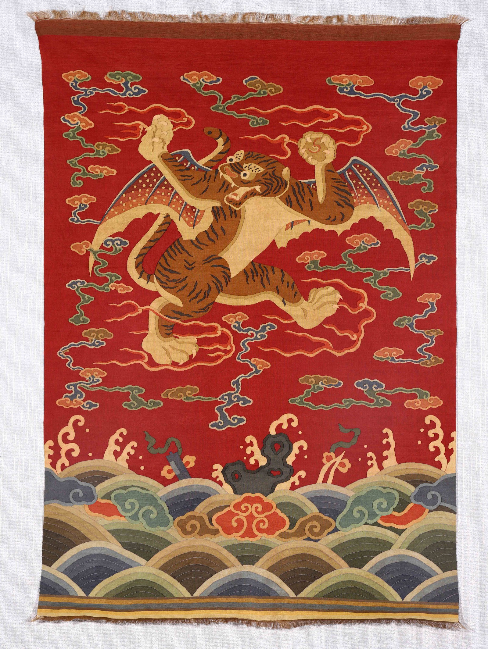 CHINESE KESI FLYING TIGER: CHINESE KESI FLYING TIGER (100 x 68cm)