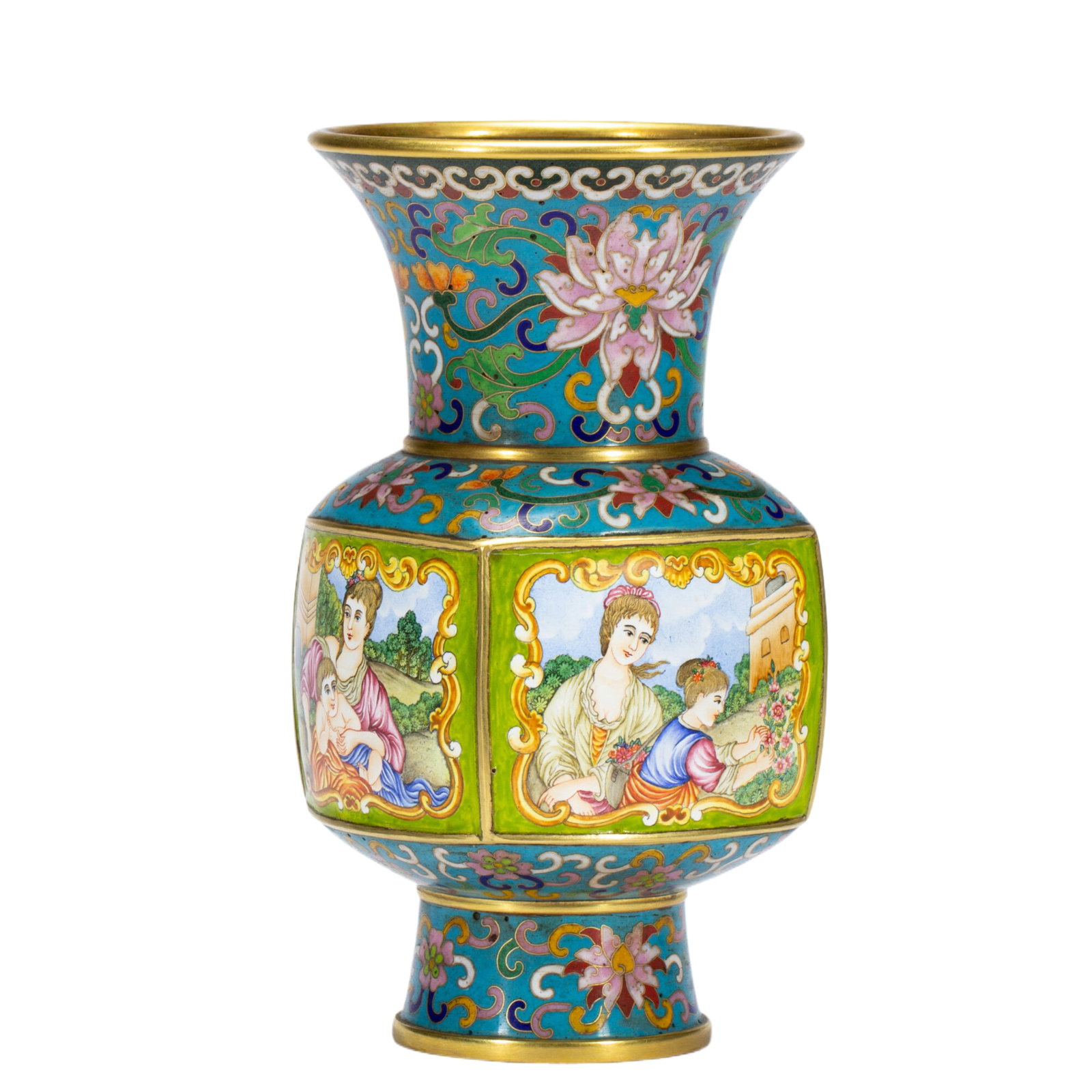 A CHINESE PAINTED ENAMEL ZUN VASE (1 of 10)