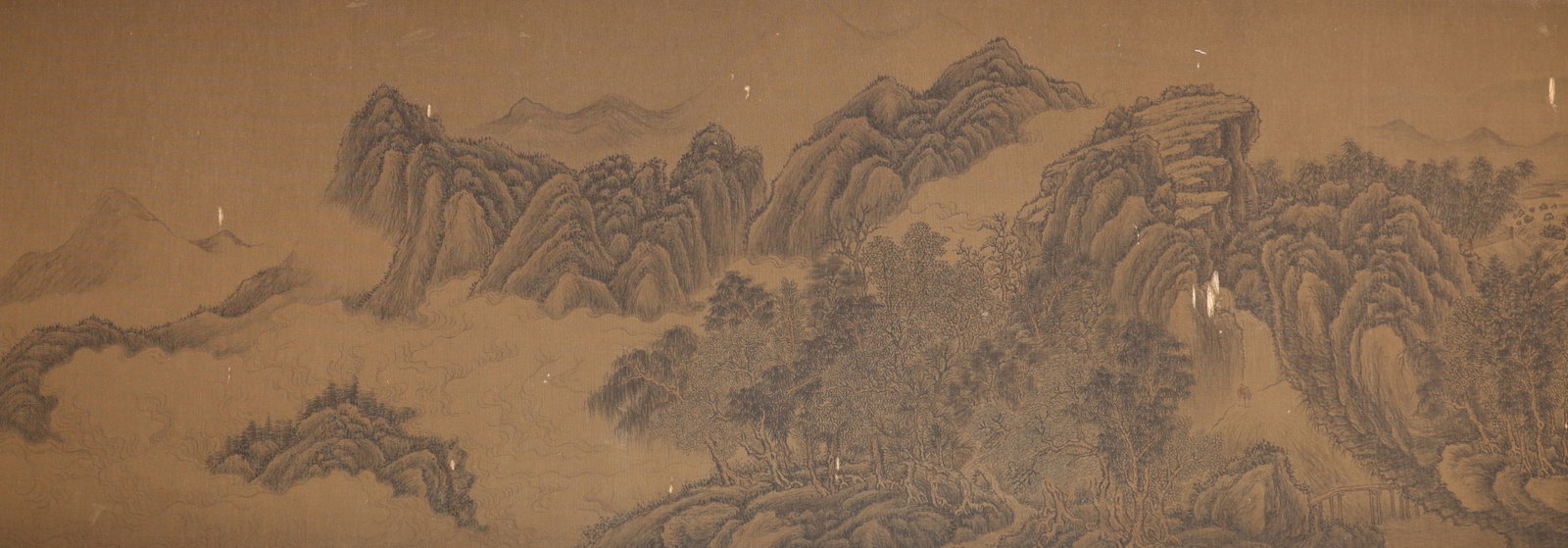 Chinese Drawing Landscape Hand Scroll,Wang Meng Mark - 10