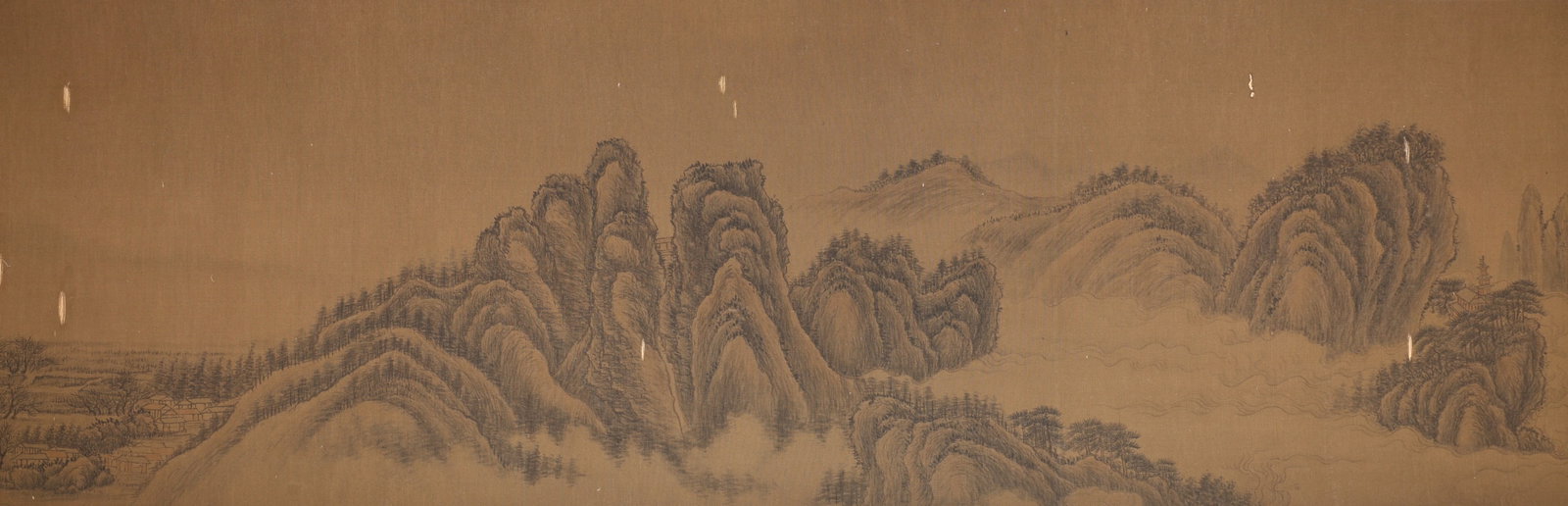 Chinese Drawing Landscape Hand Scroll,Wang Meng Mark - 12