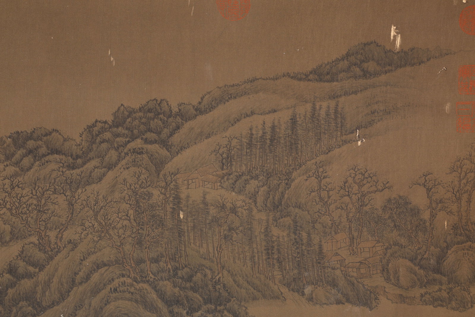 Chinese Drawing Landscape Hand Scroll,Wang Meng Mark - 5