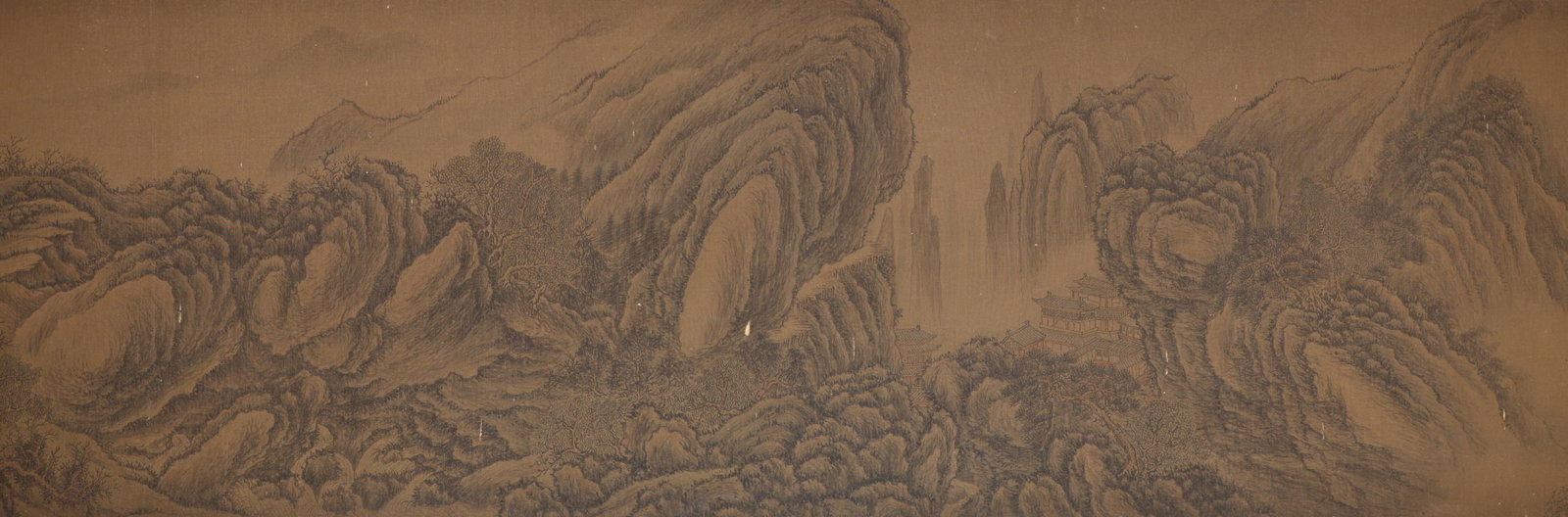 Chinese Drawing Landscape Hand Scroll,Wang Meng Mark - 8