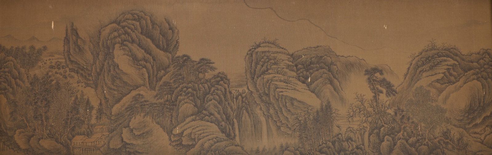 Chinese Drawing Landscape Hand Scroll,Wang Meng Mark - 9