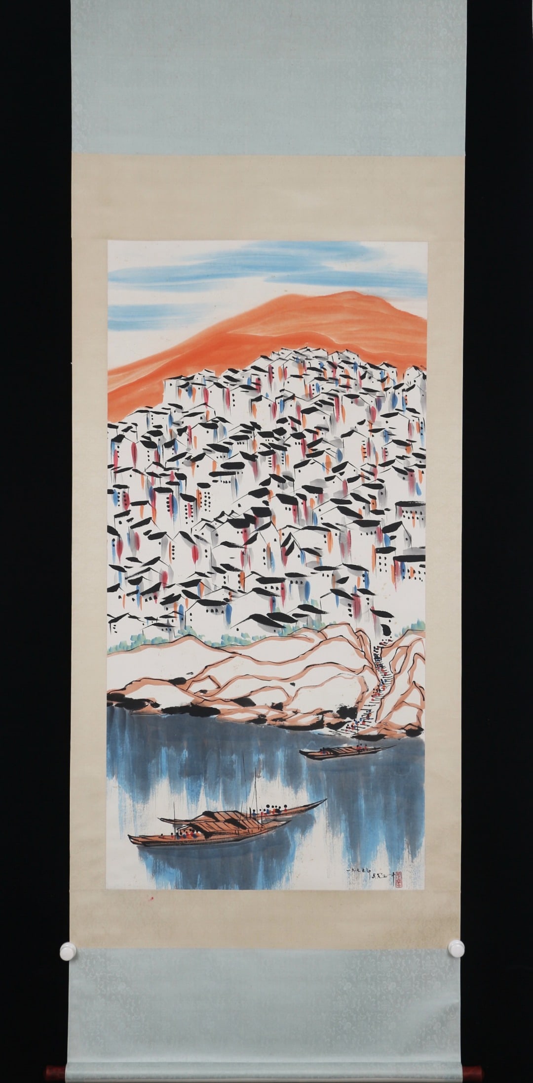 Chinese Drawing Landscape Painting,Wu Guanzhong Mark: Chinese Drawing Landscape Painting,Wu Guanzhong Mark ?137 x 68cm?