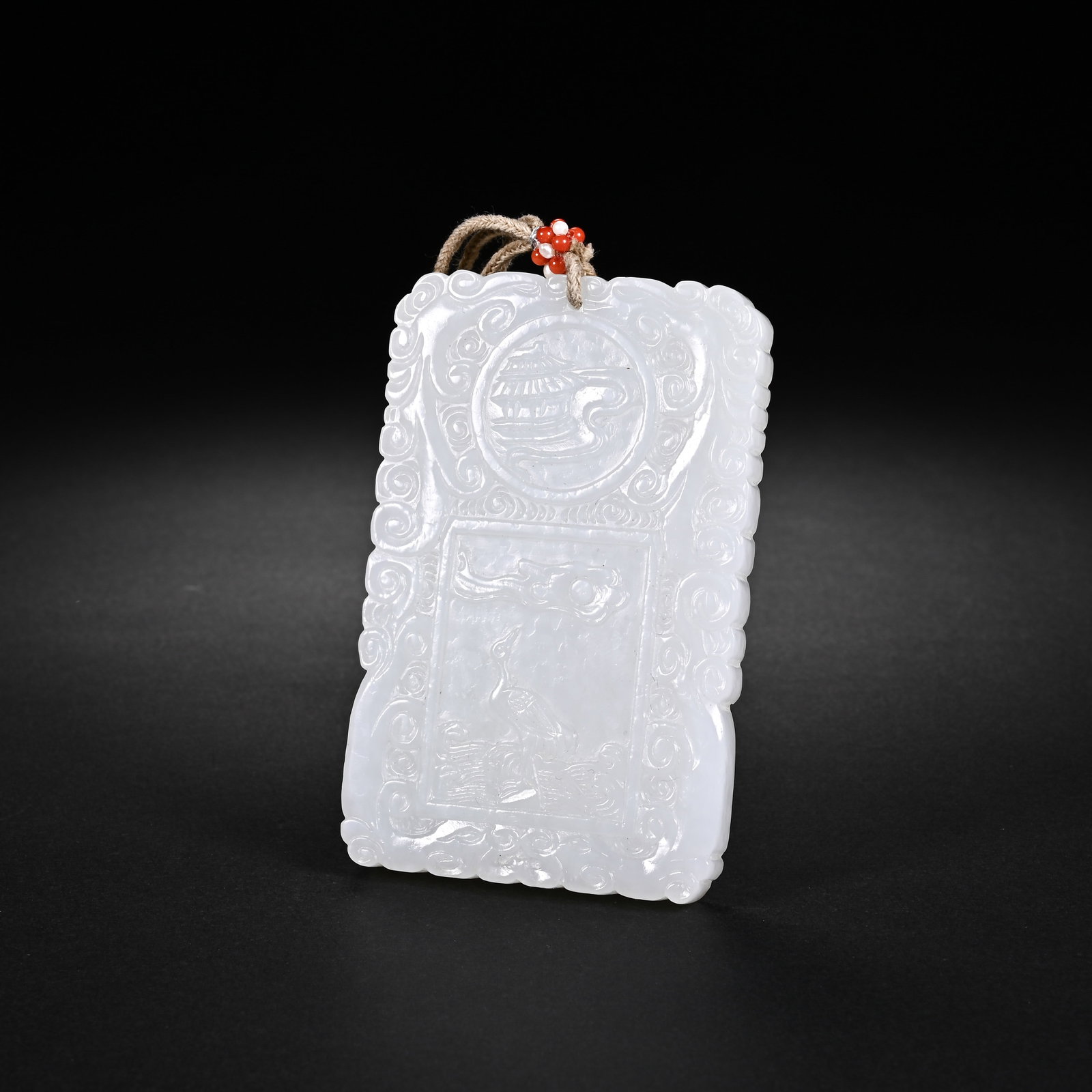 A CHINESE WHITE HETIAN JADE RECTANGULAR PLAQUE (1 of 9)
