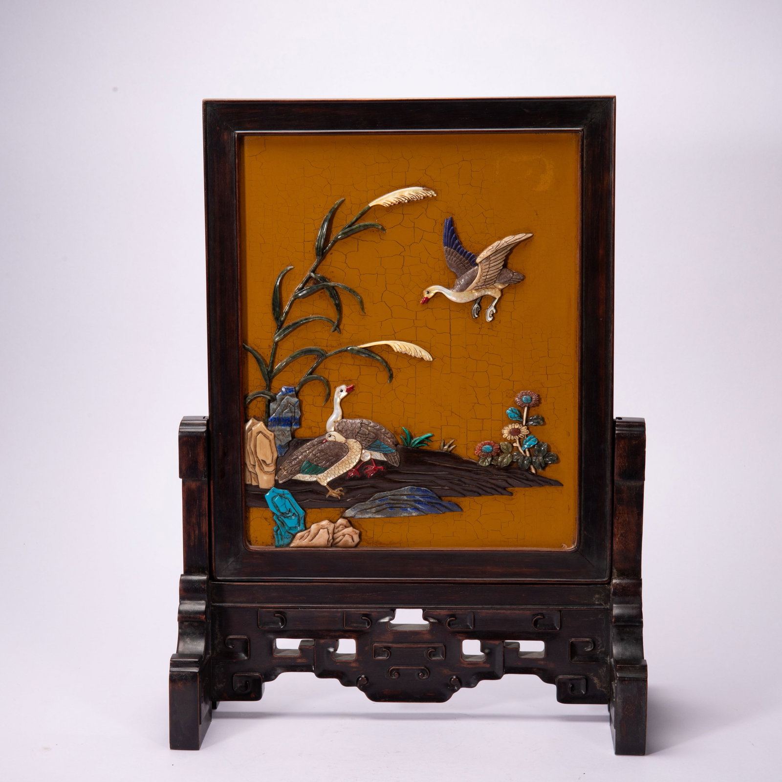 CHINESE HUANGHUALI INLAID TABLE SCREEN (1 of 12)