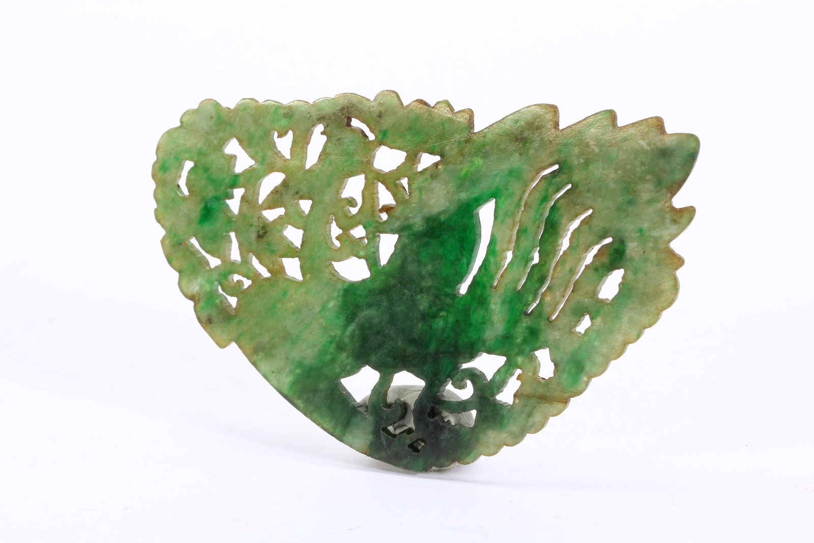 A CHINESE OPENWORK JADEITE PHOENIX PLAQUE - 6