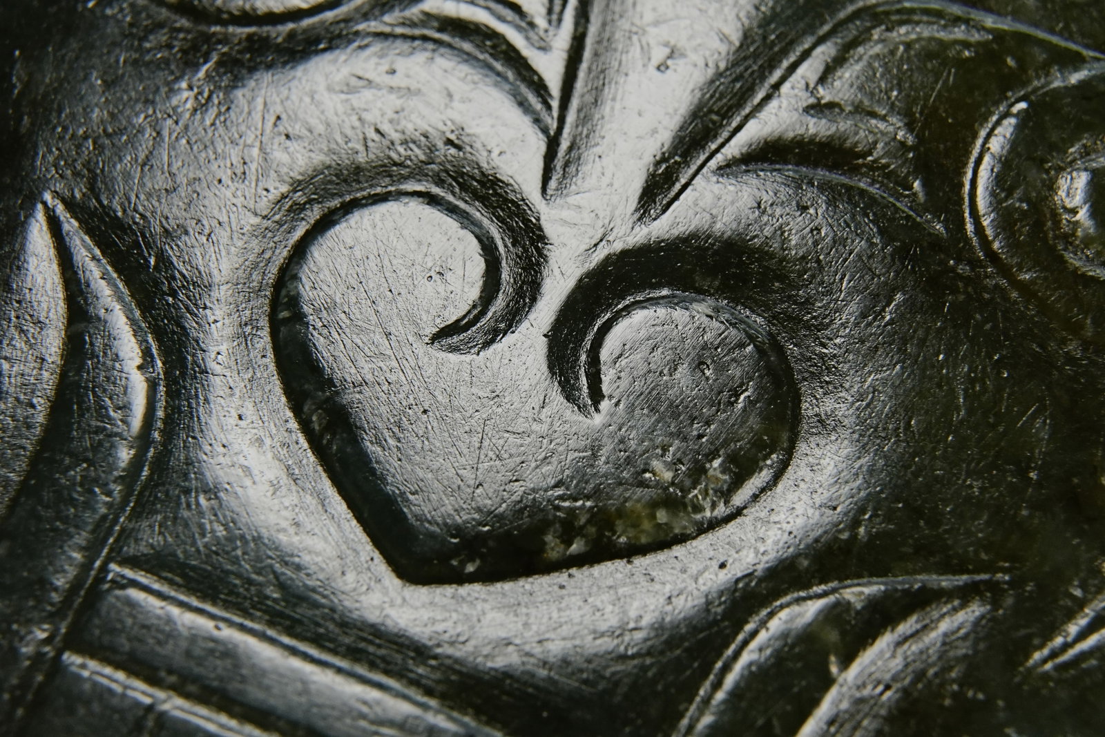 Jade Carved Character Face Pattern Bi - 5