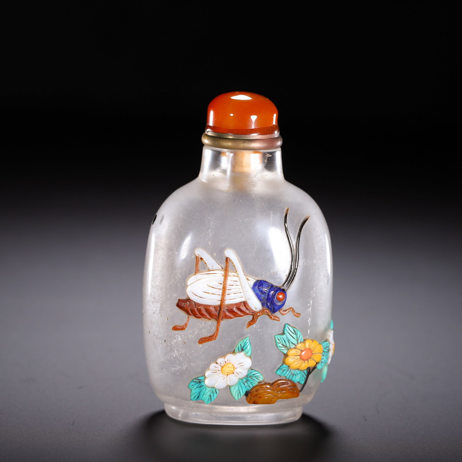 A CHINESE GILT-BRONZE ENAMEL DOUBLE-GOURD SNUFF BOTTLE2: A CHINESE GILT-BRONZE ENAMEL DOUBLE-GOURD SNUFF BOTTLE2 (8.5cm,Weight 80g)