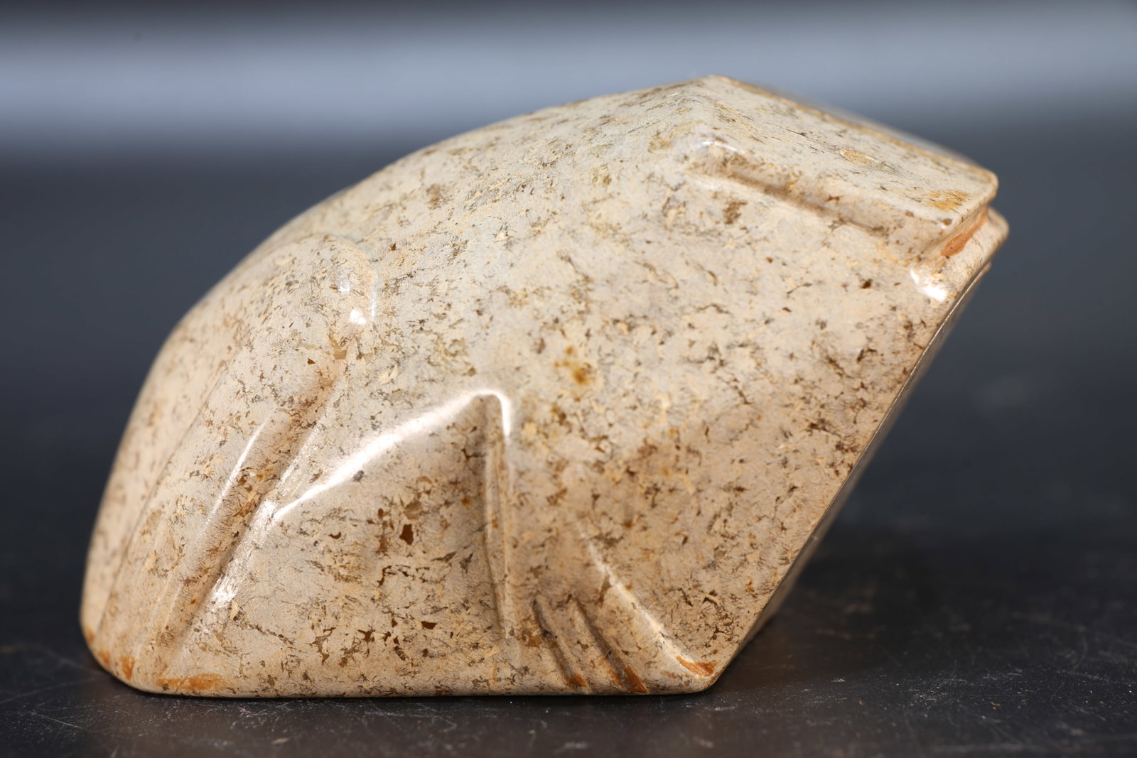 Jade Carved Toad Shape Figure - 3