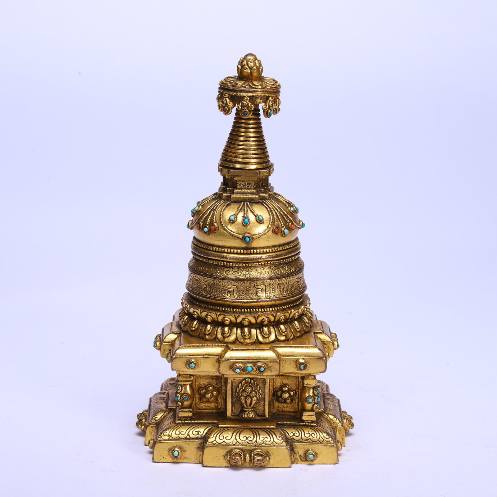 CHINESE GILT BRONZE STUPA (1 of 9)