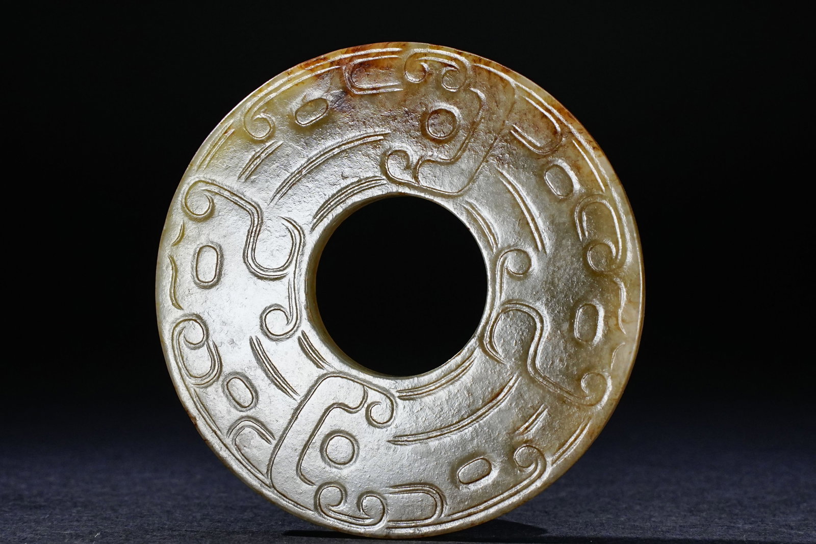 Jade Carved Dragon Pattern Bi - 2