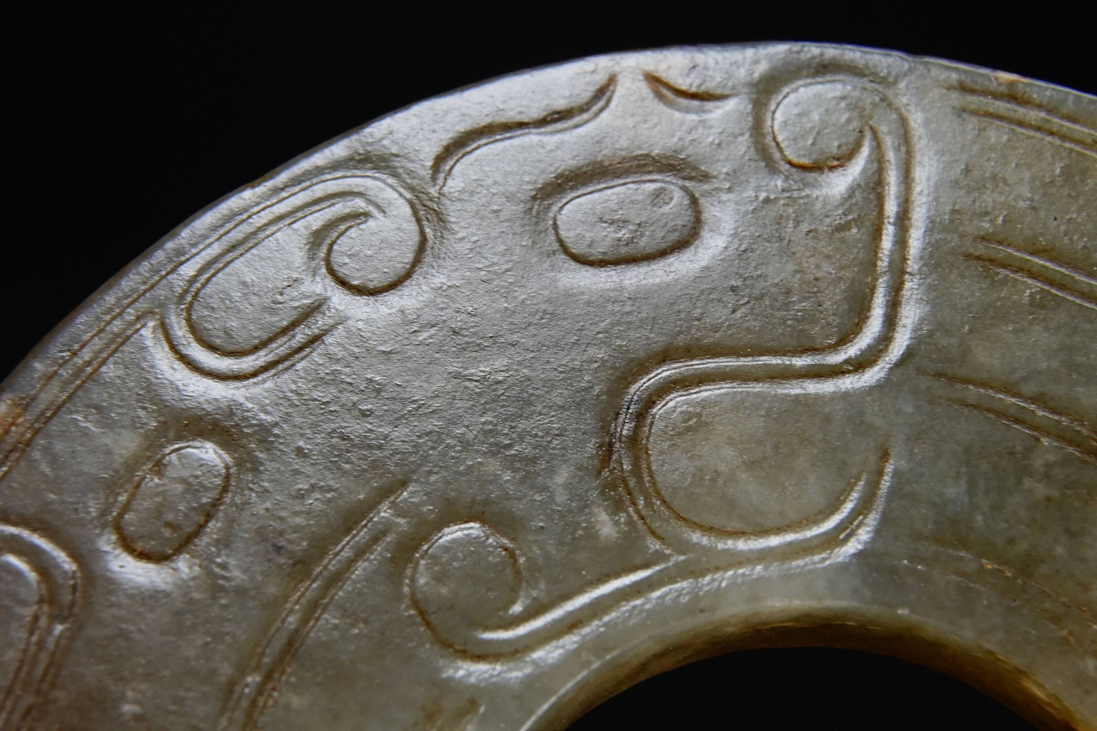 Jade Carved Dragon Pattern Bi - 5