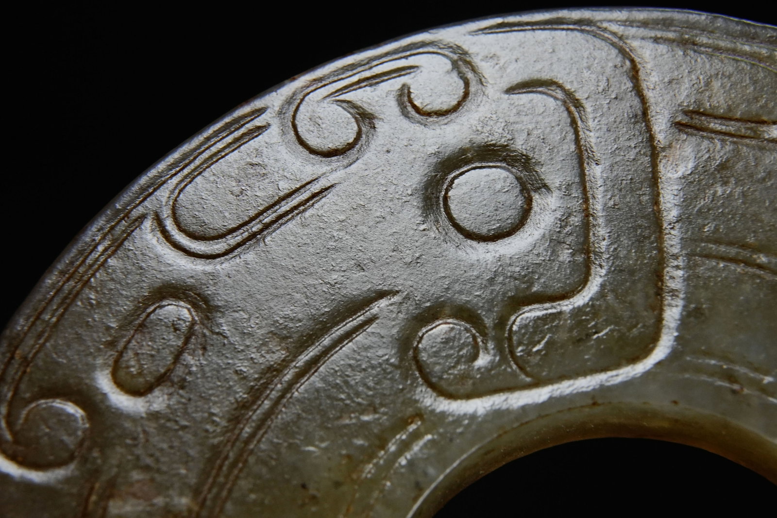 Jade Carved Dragon Pattern Bi - 6