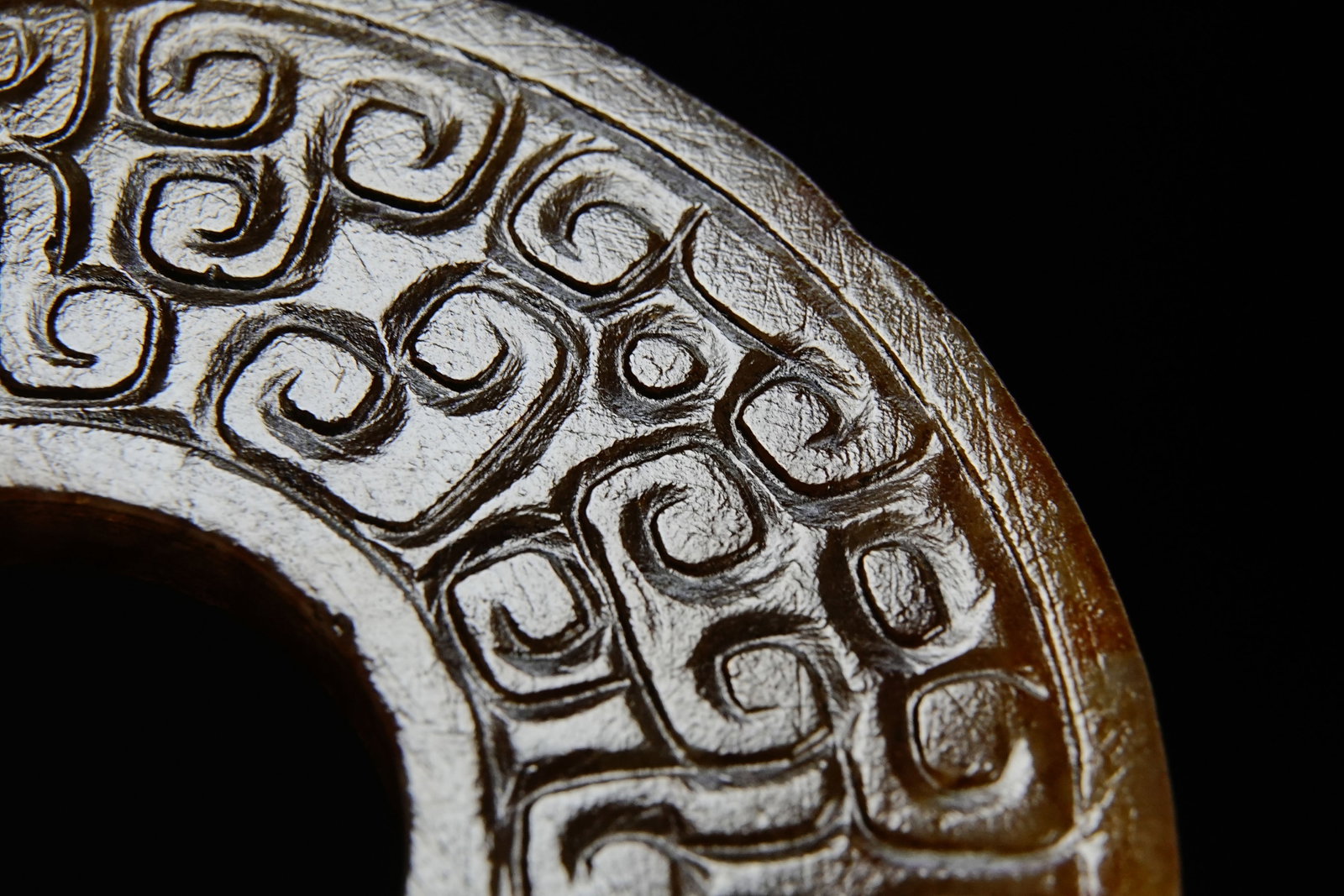 Jade Carved Dragon Pattern Bi - 5