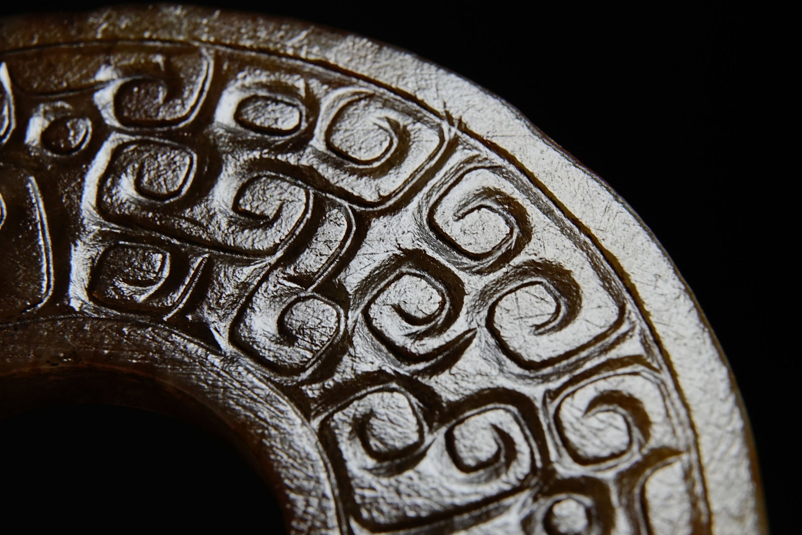 Jade Carved Dragon Pattern Bi - 6