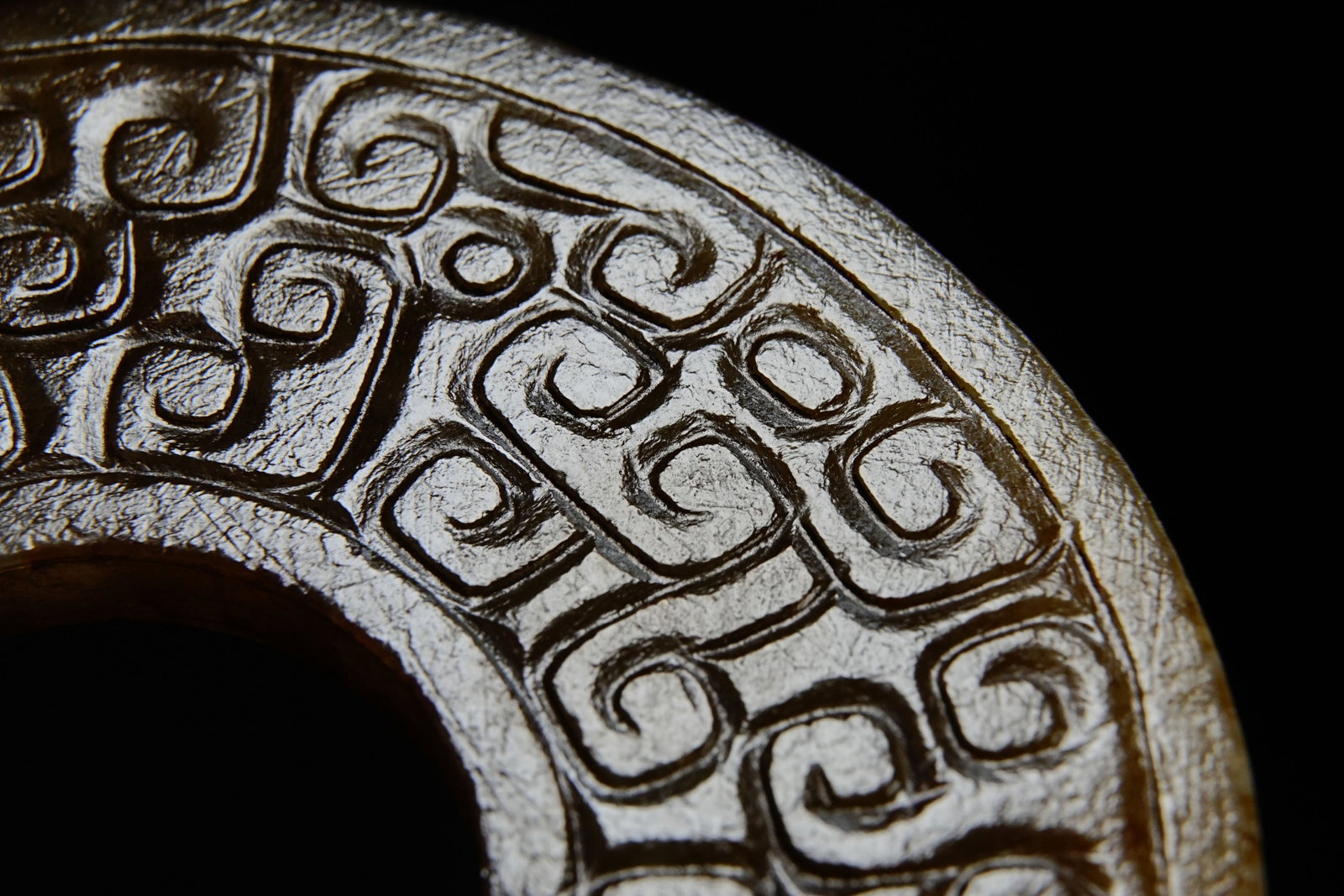 Jade Carved Dragon Pattern Bi - 7