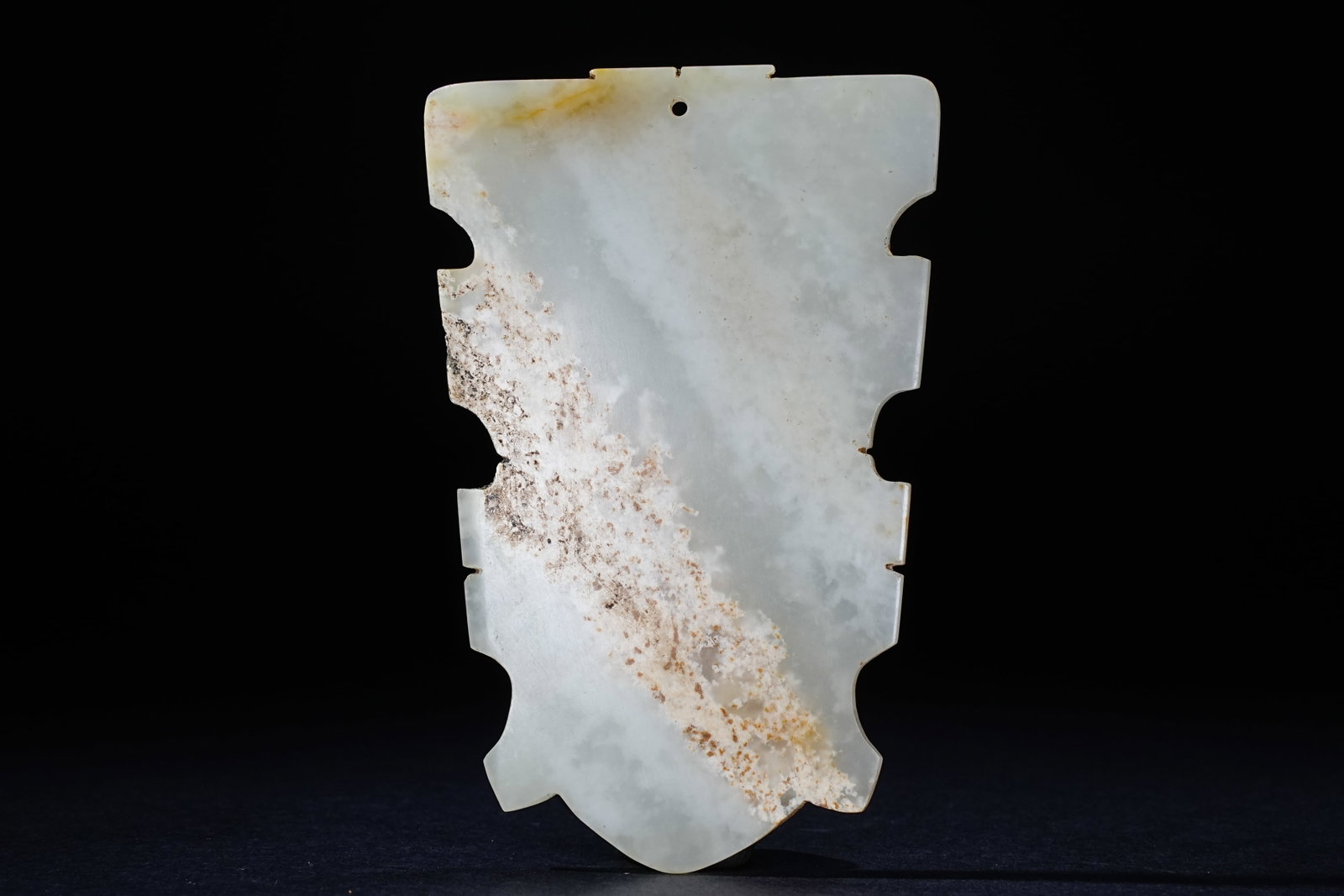 Jade Carved Beast Face Pattern Bi - 2
