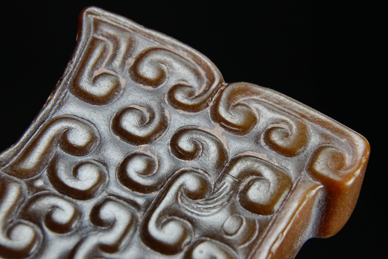 Jade Carved Cloud Pattern Dragon and Phoenix Shape Ornament - 10