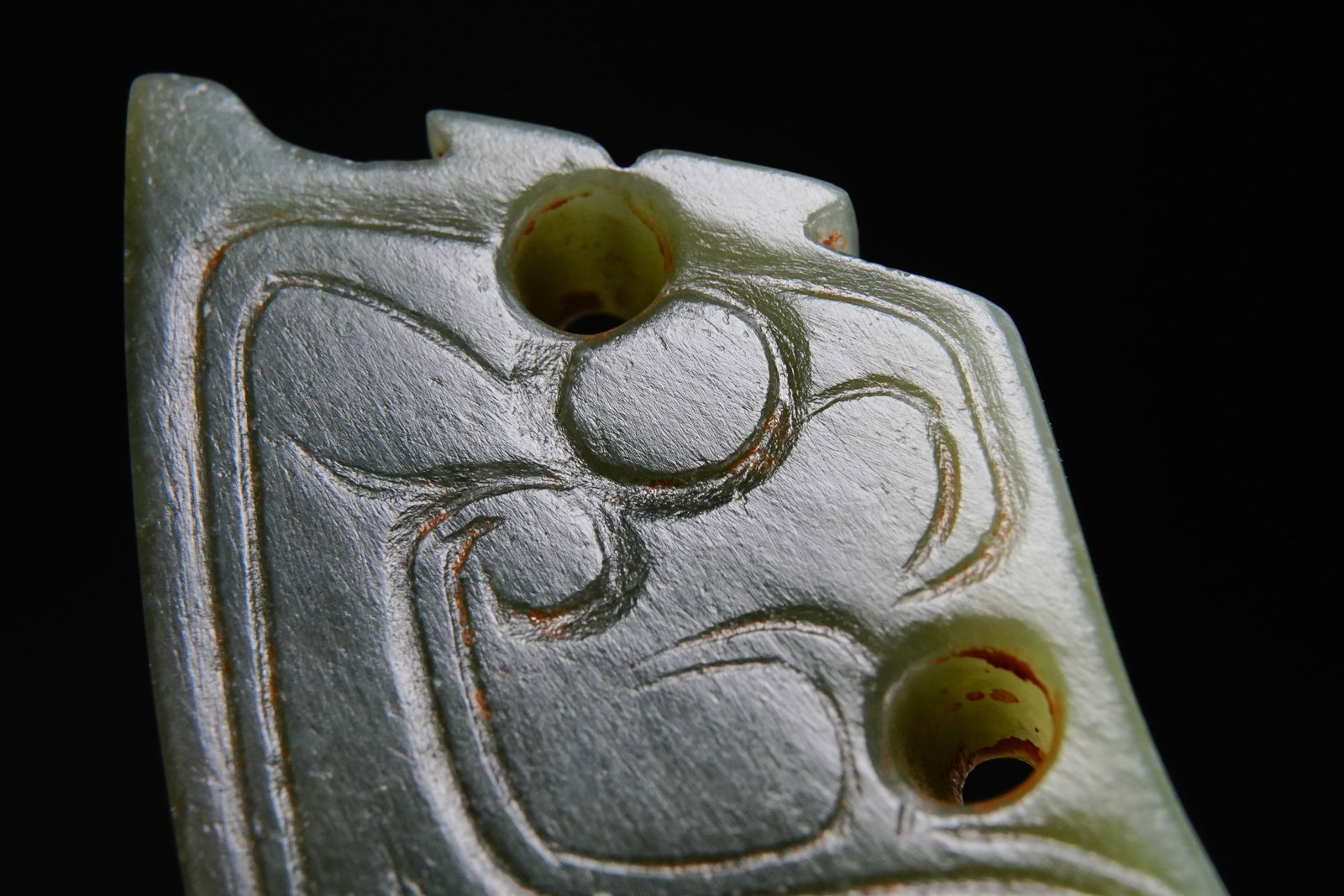 Jade Carved Phoenix Pattern Huang - 6