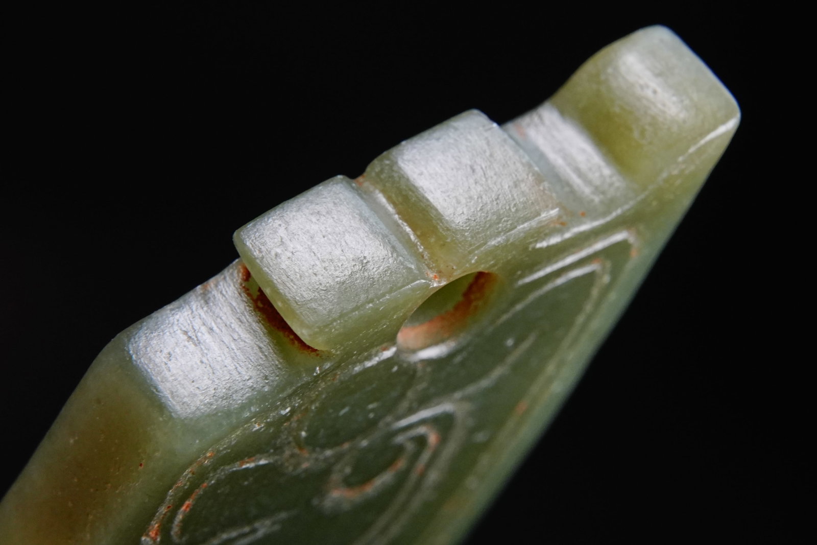 Jade Carved Phoenix Pattern Huang - 8