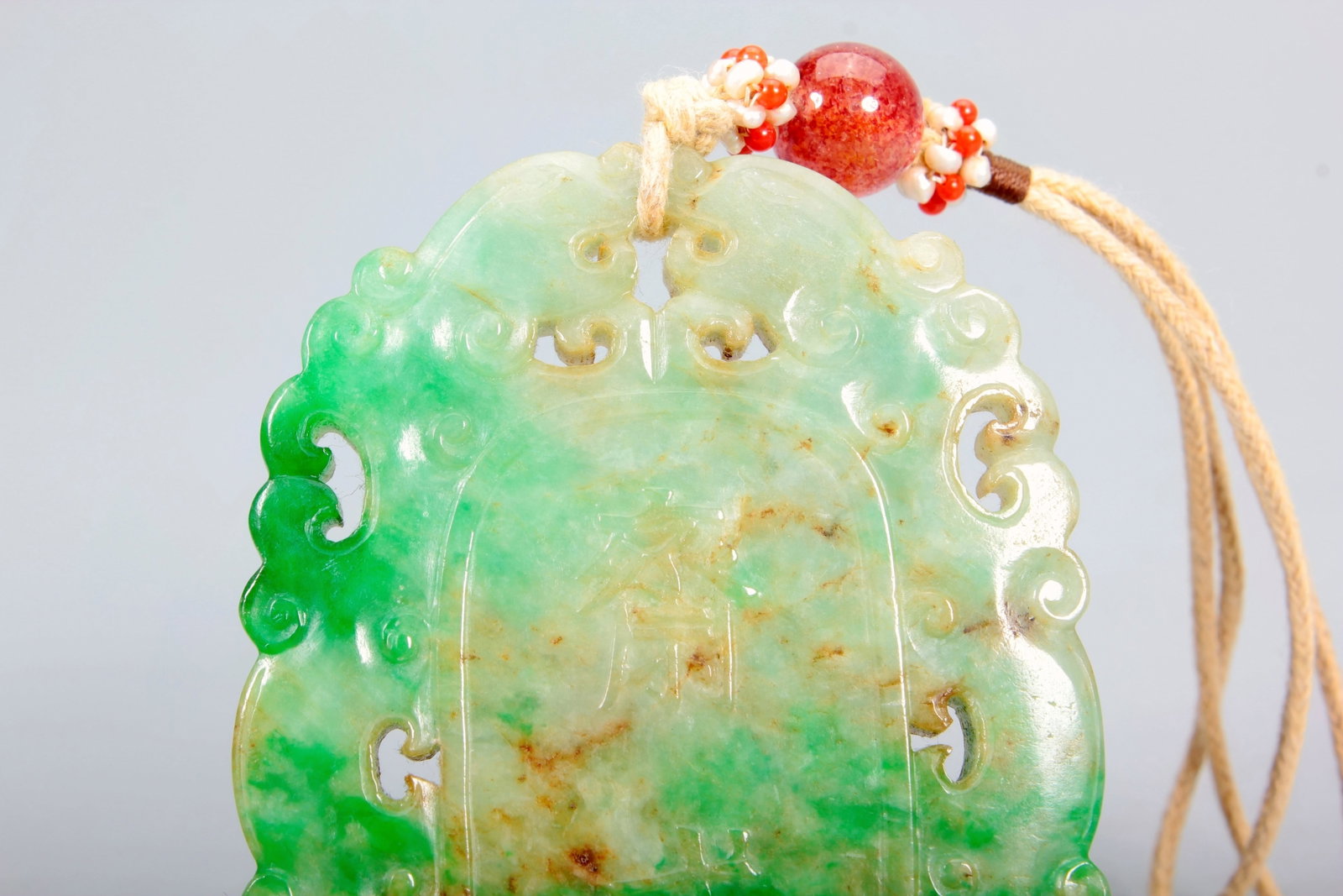 A JADEITE ABSTINENCE PENDANT - 3