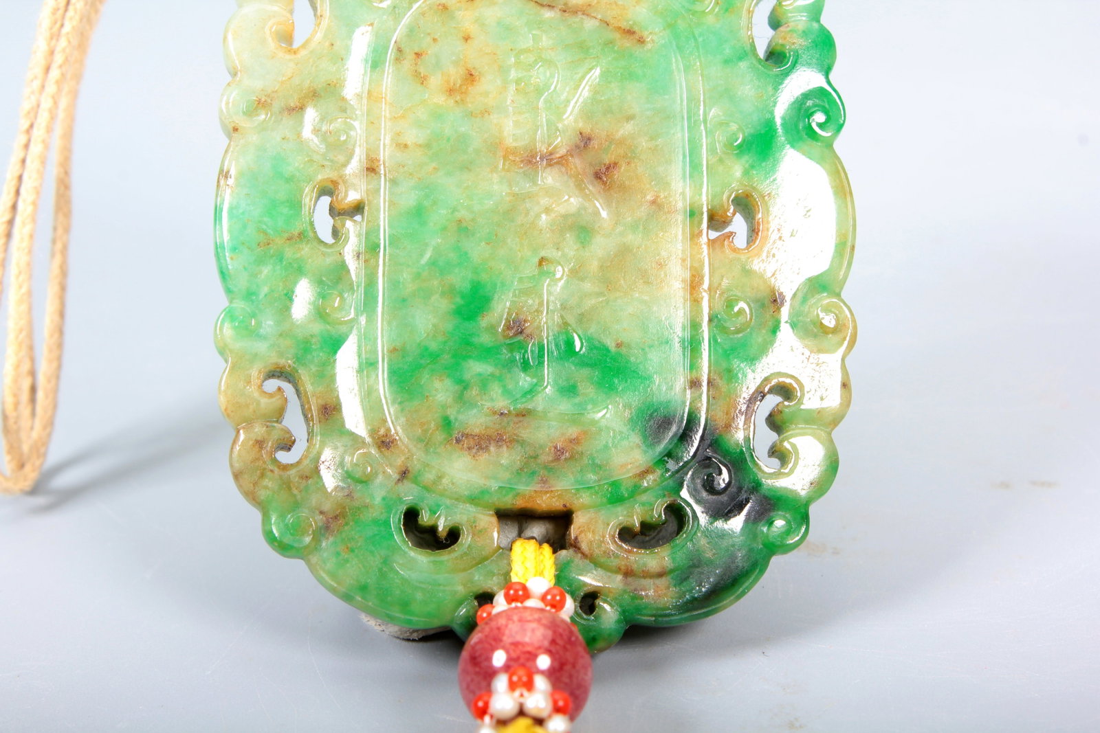 A JADEITE ABSTINENCE PENDANT - 7