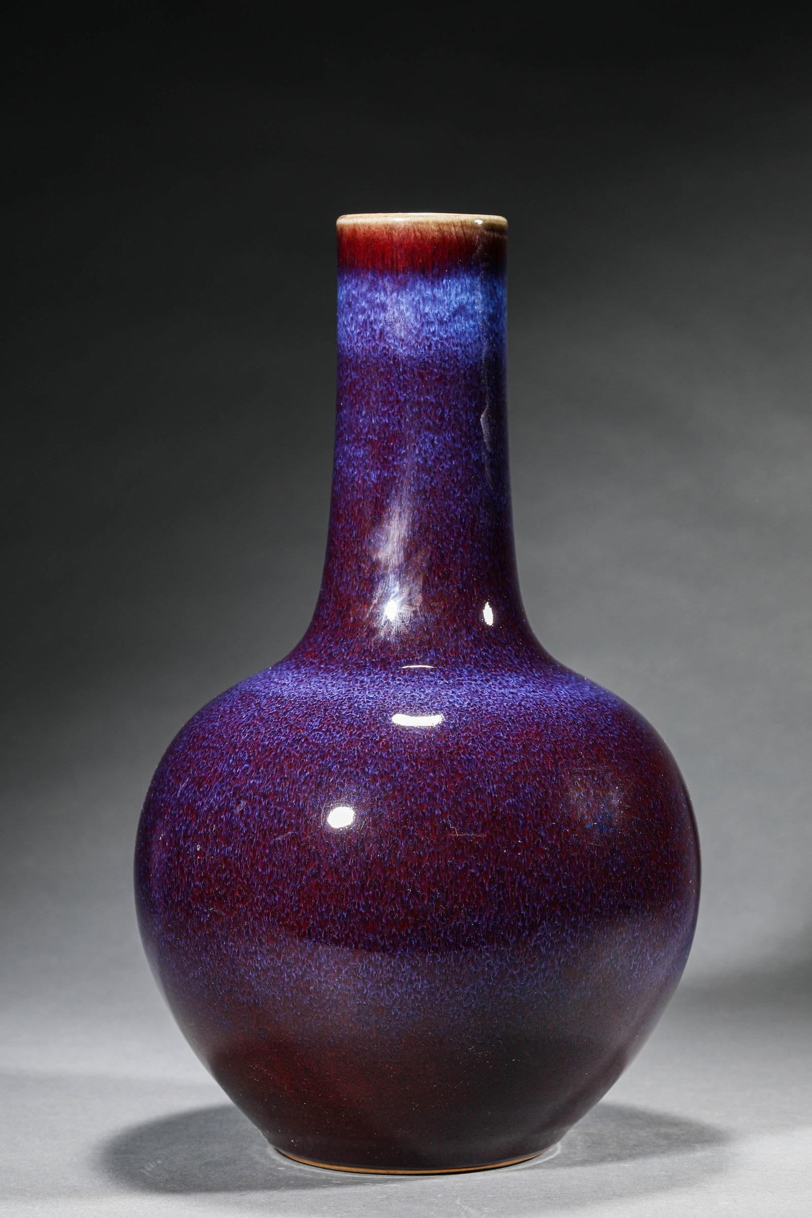 A FLAMBE-GLAZED GLOBULAR VASE - 3