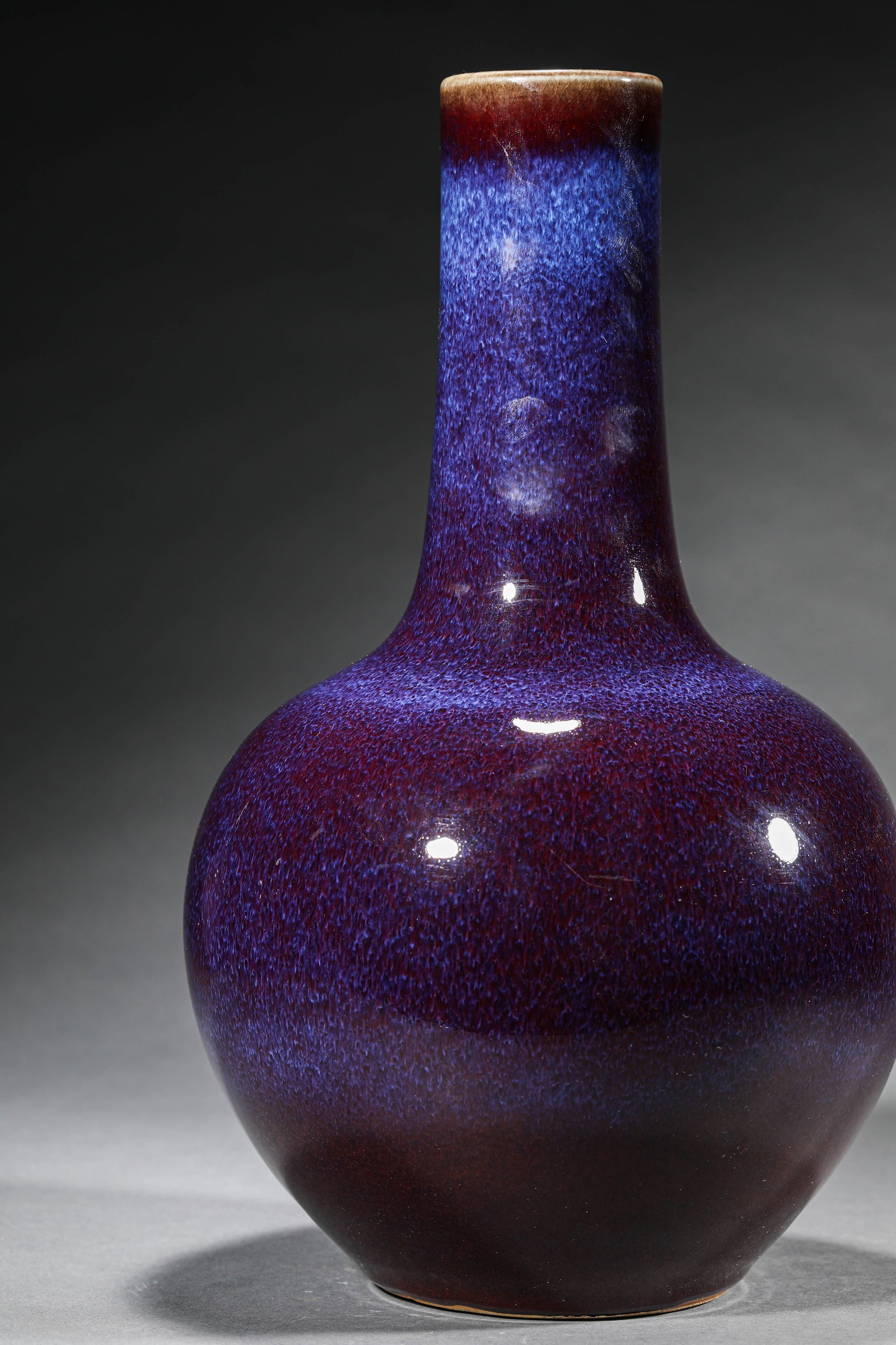 A FLAMBE-GLAZED GLOBULAR VASE - 6