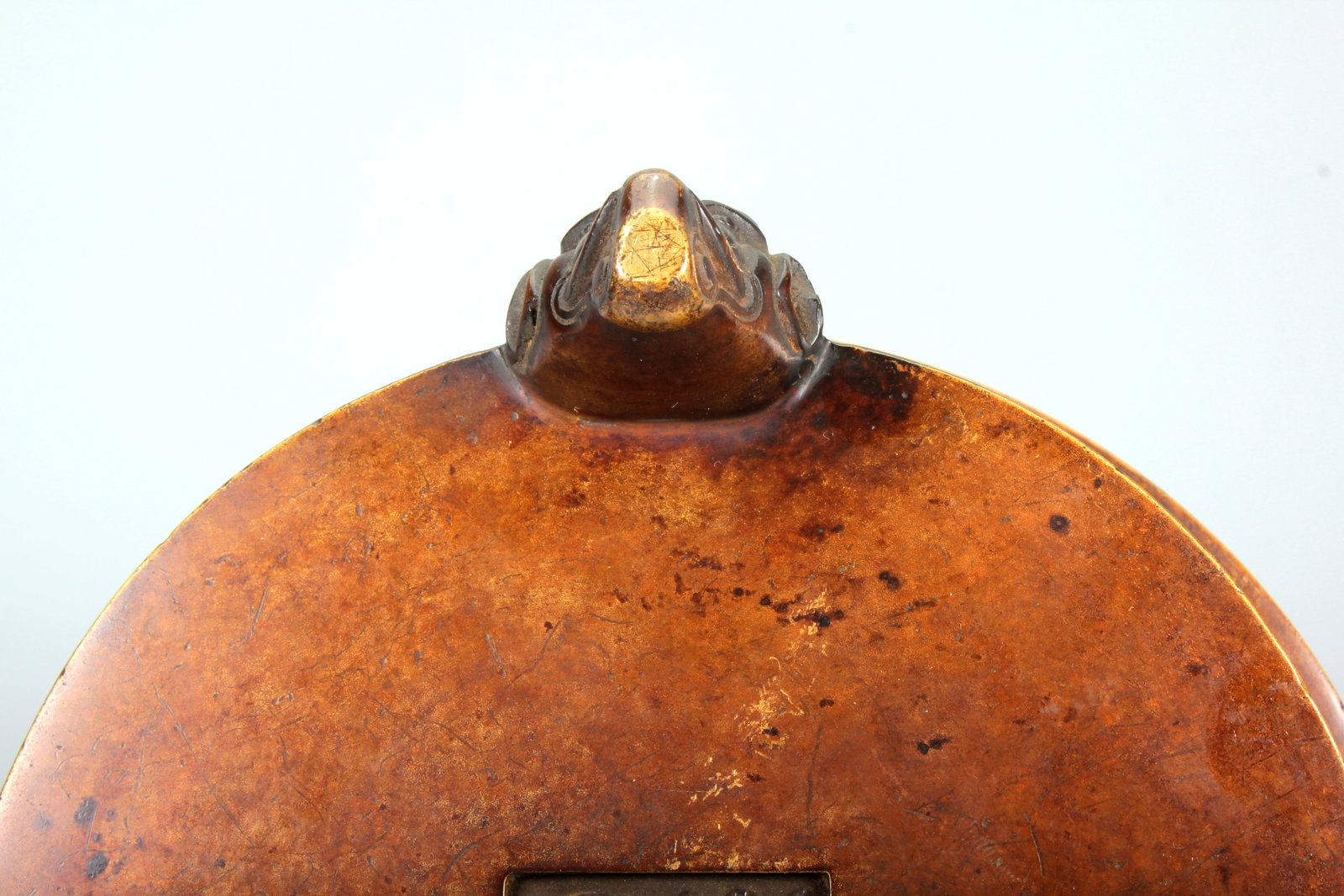 A ELEPHANT-LEGGED BOWSTRING PATTERN COPPER BURNER - 9